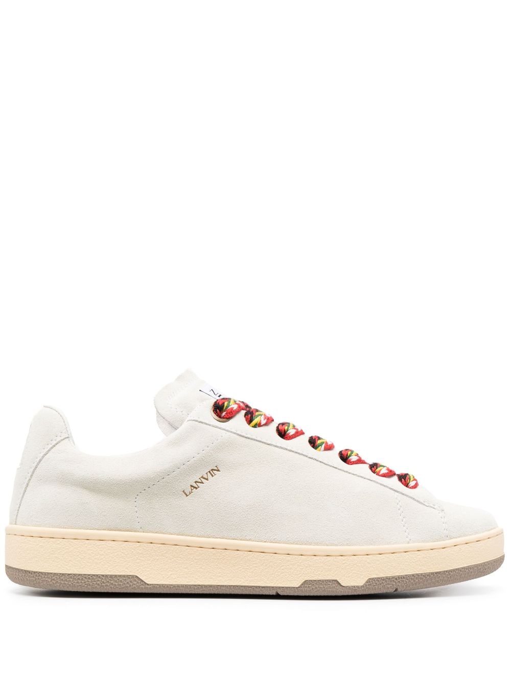 Low-Top Sneakers with Multicolored Laces
