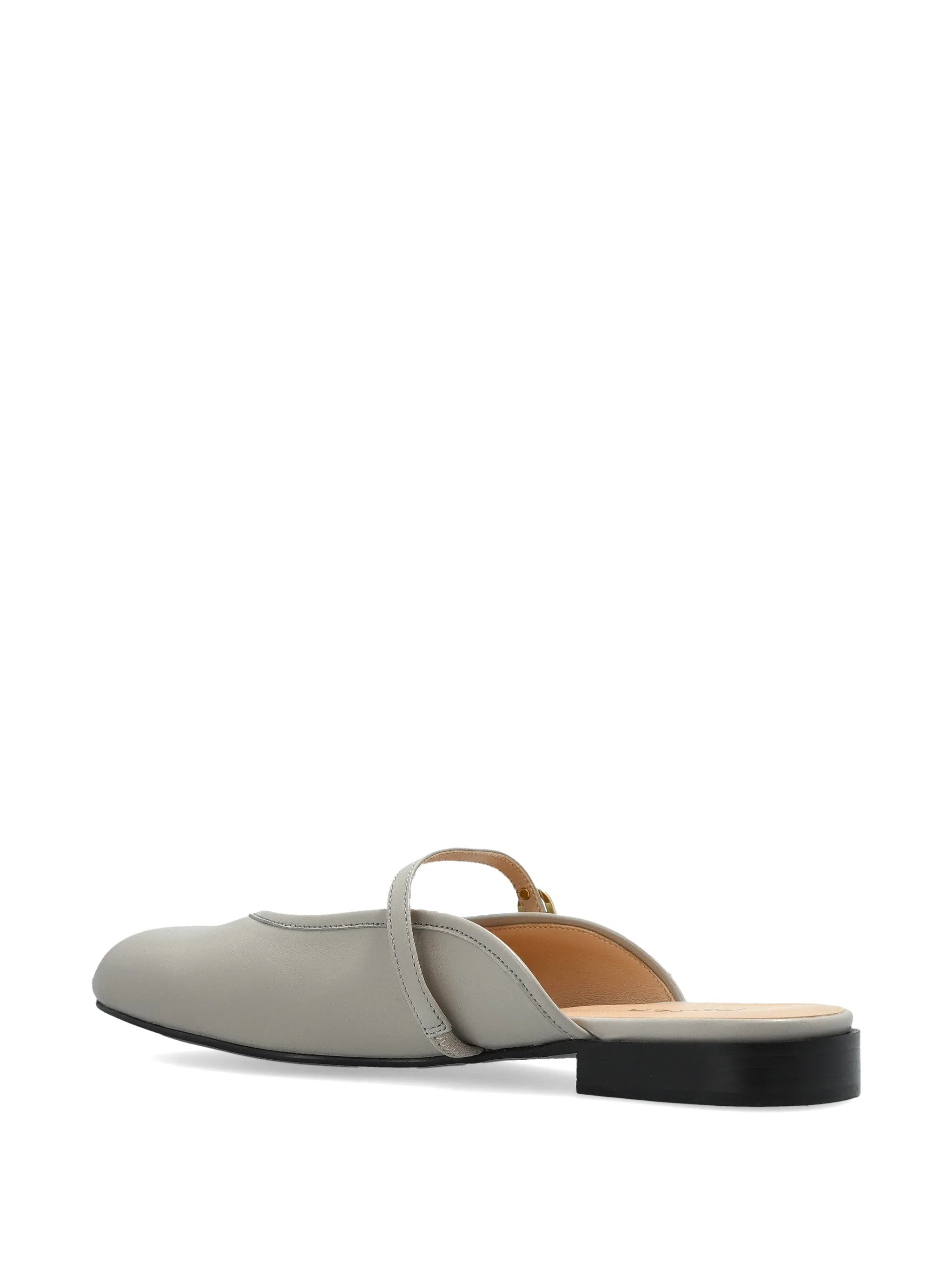 Etoile Ballerina Linen Flax Buckle Mules