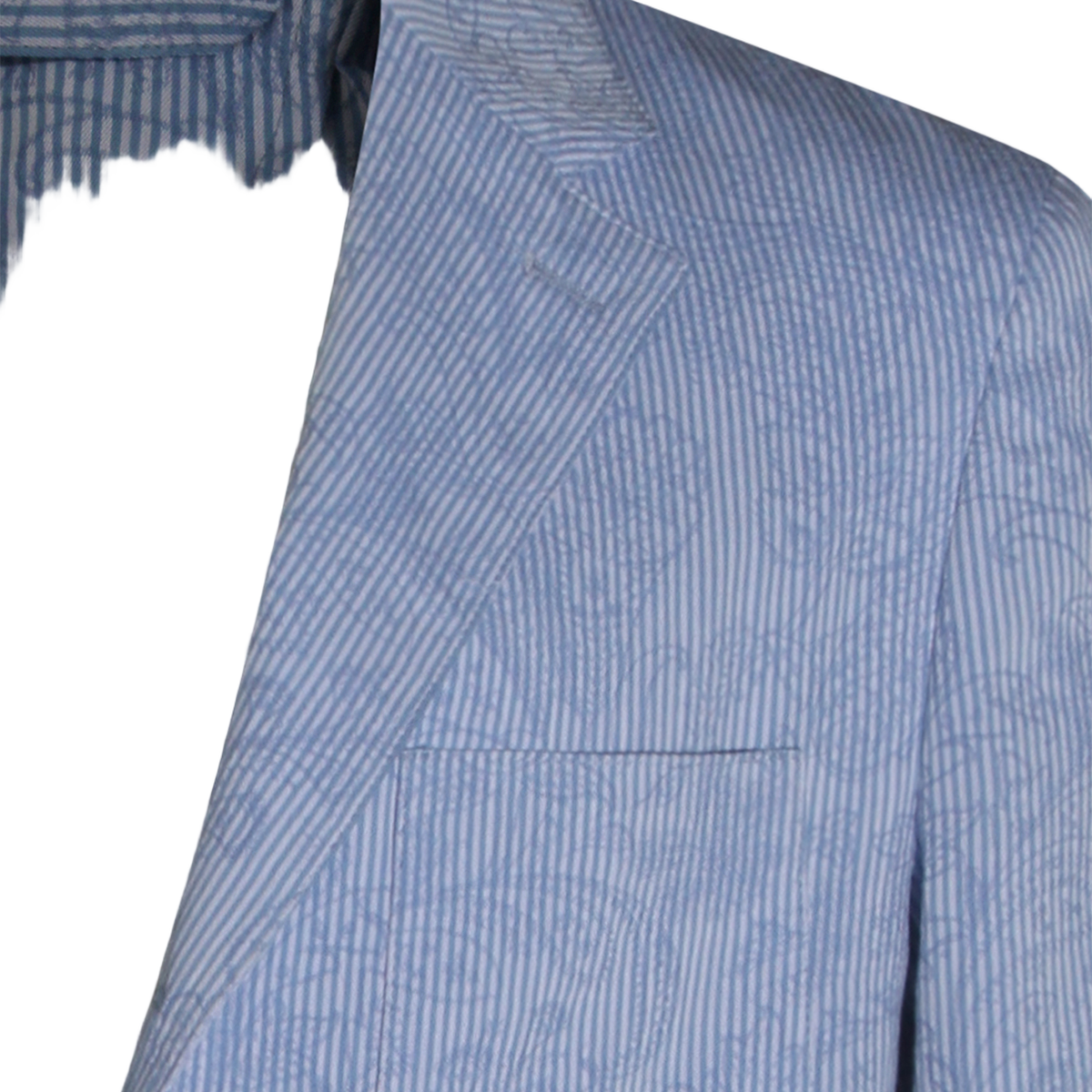 Tailored Blue Jacket with Paisley Detail