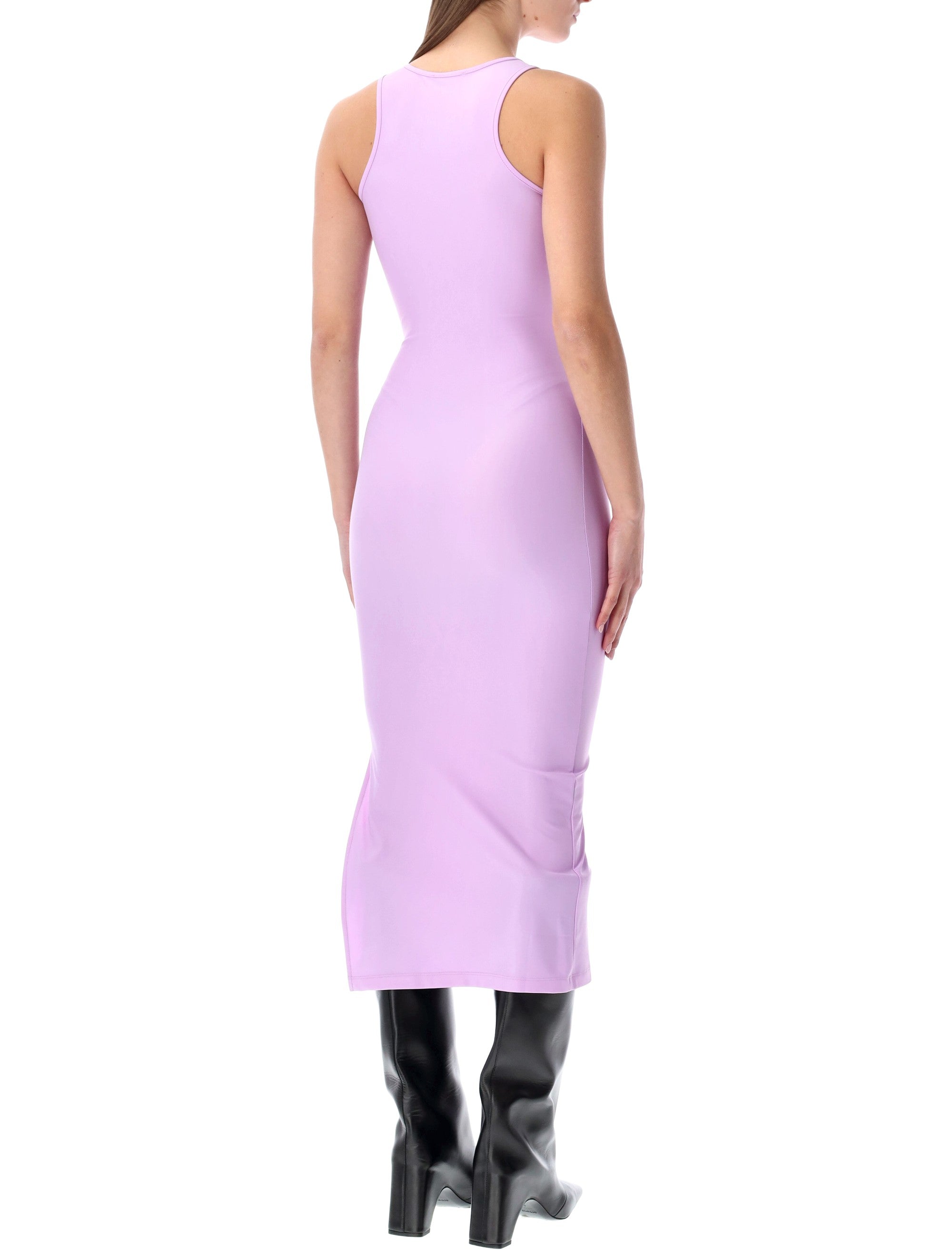 Purple Fitted Racer Tank Dress