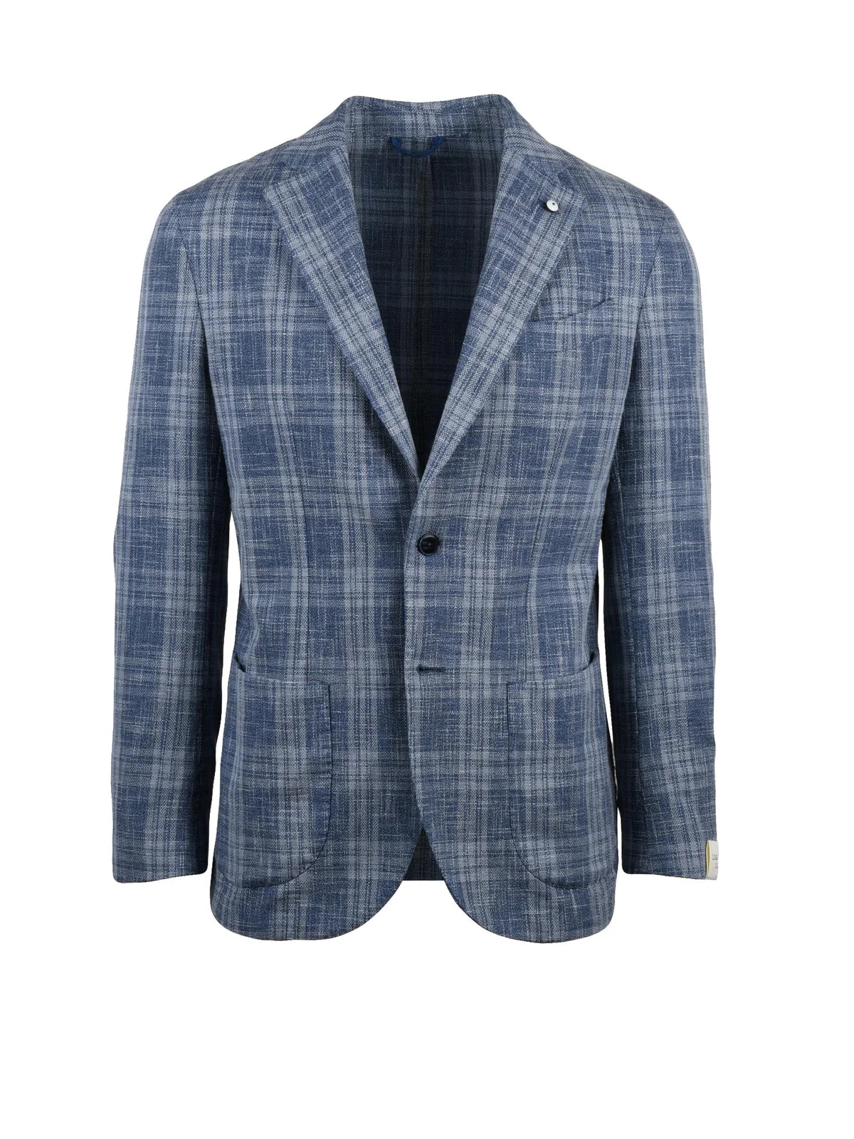 Light Blue Wool Cotton Polyamide Blazer Jacket