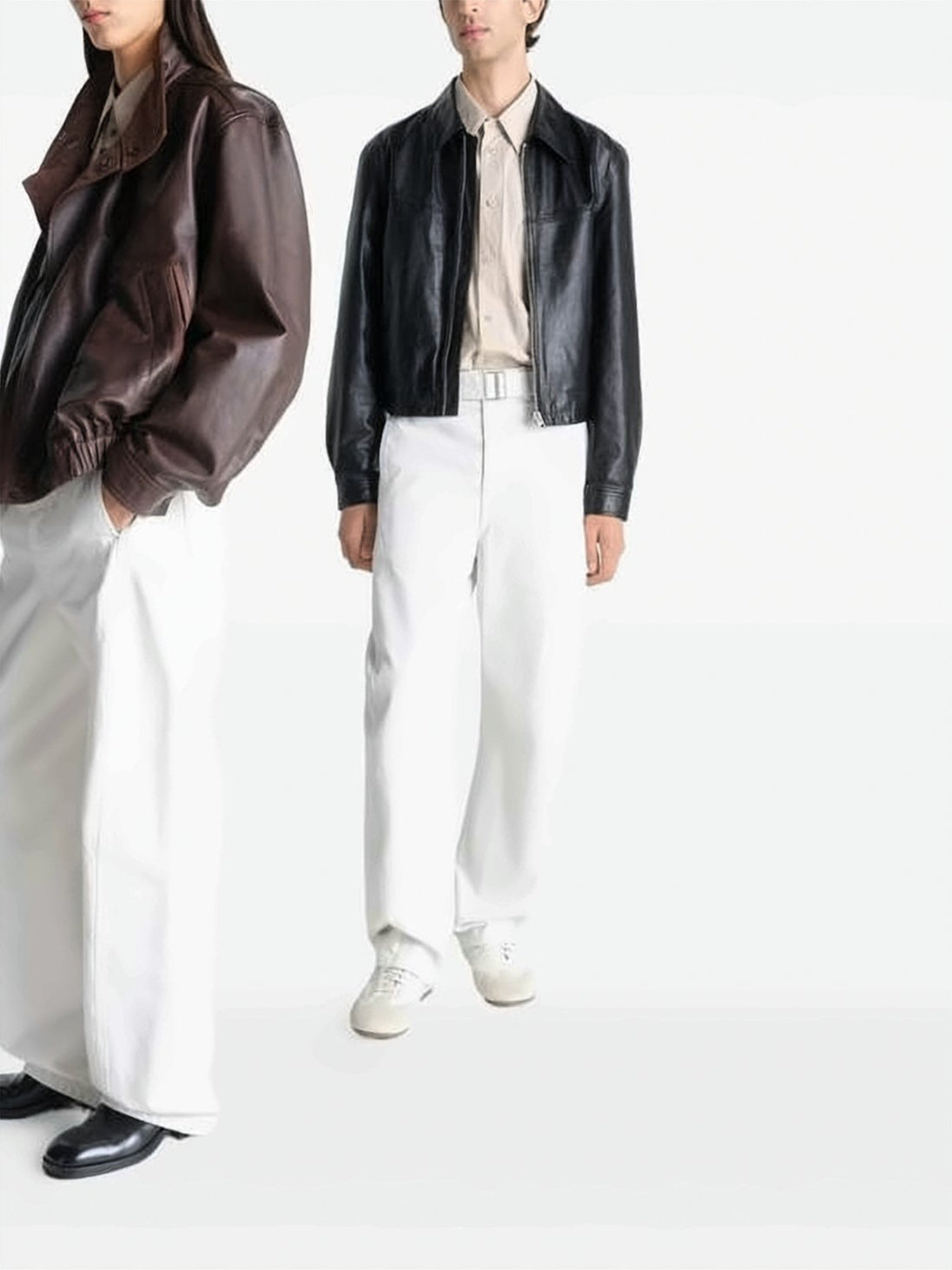 Wide-Leg Pants with Twisted Belt Detail