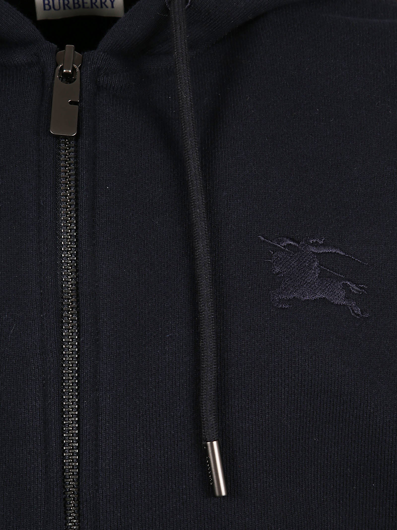 Slim Fit Zip Hoodie with Check Taping