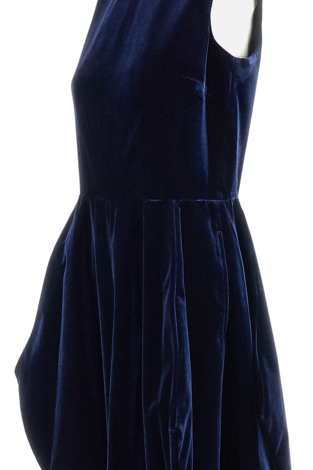 Asymmetrical Balloon-Leg Jumpsuit In Iridescent Deep Blue