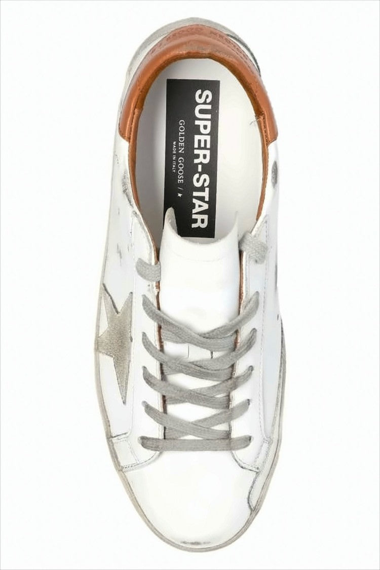 Distressed Leather Low-Top Sneakers