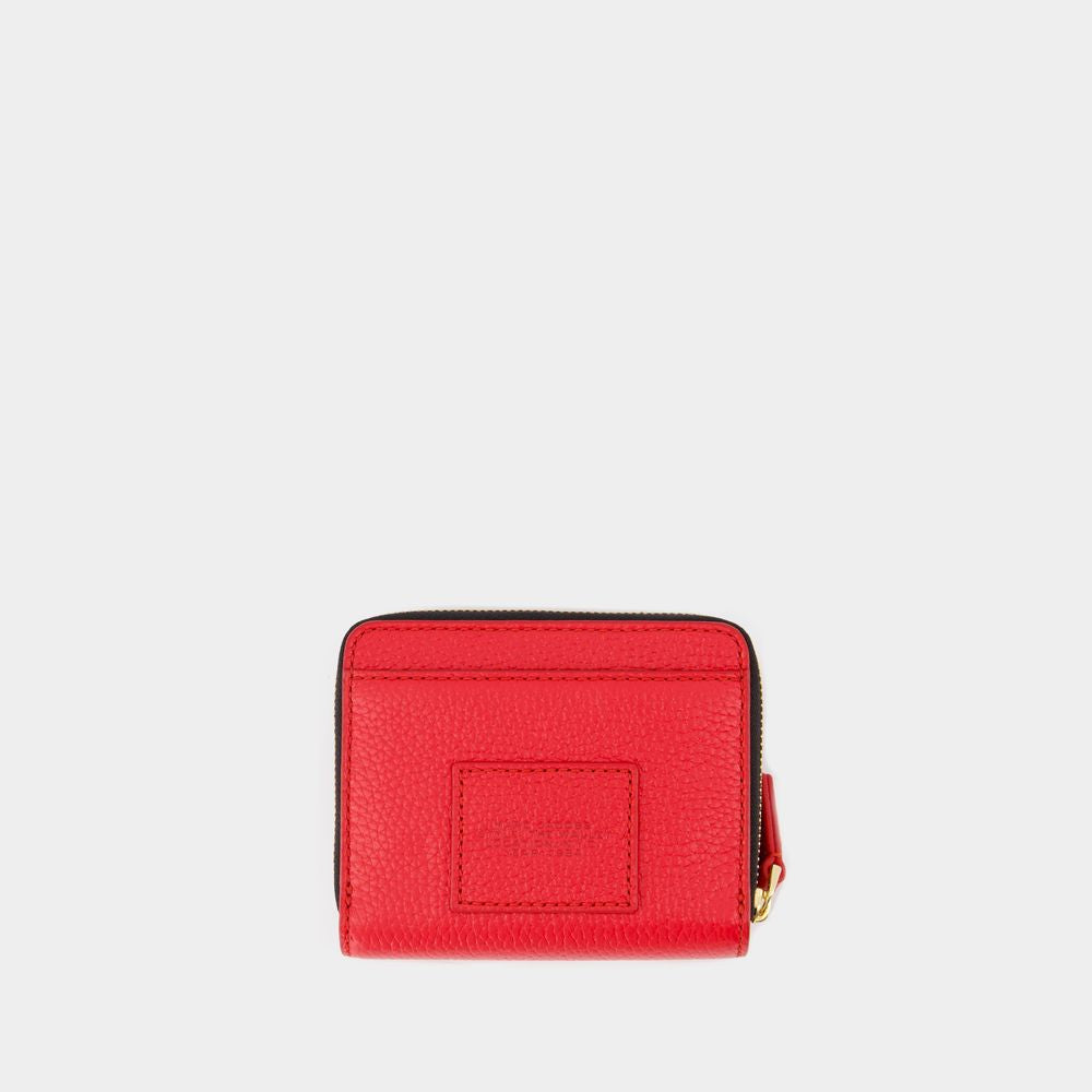 The Mini Compact Wallet - Leather - Red