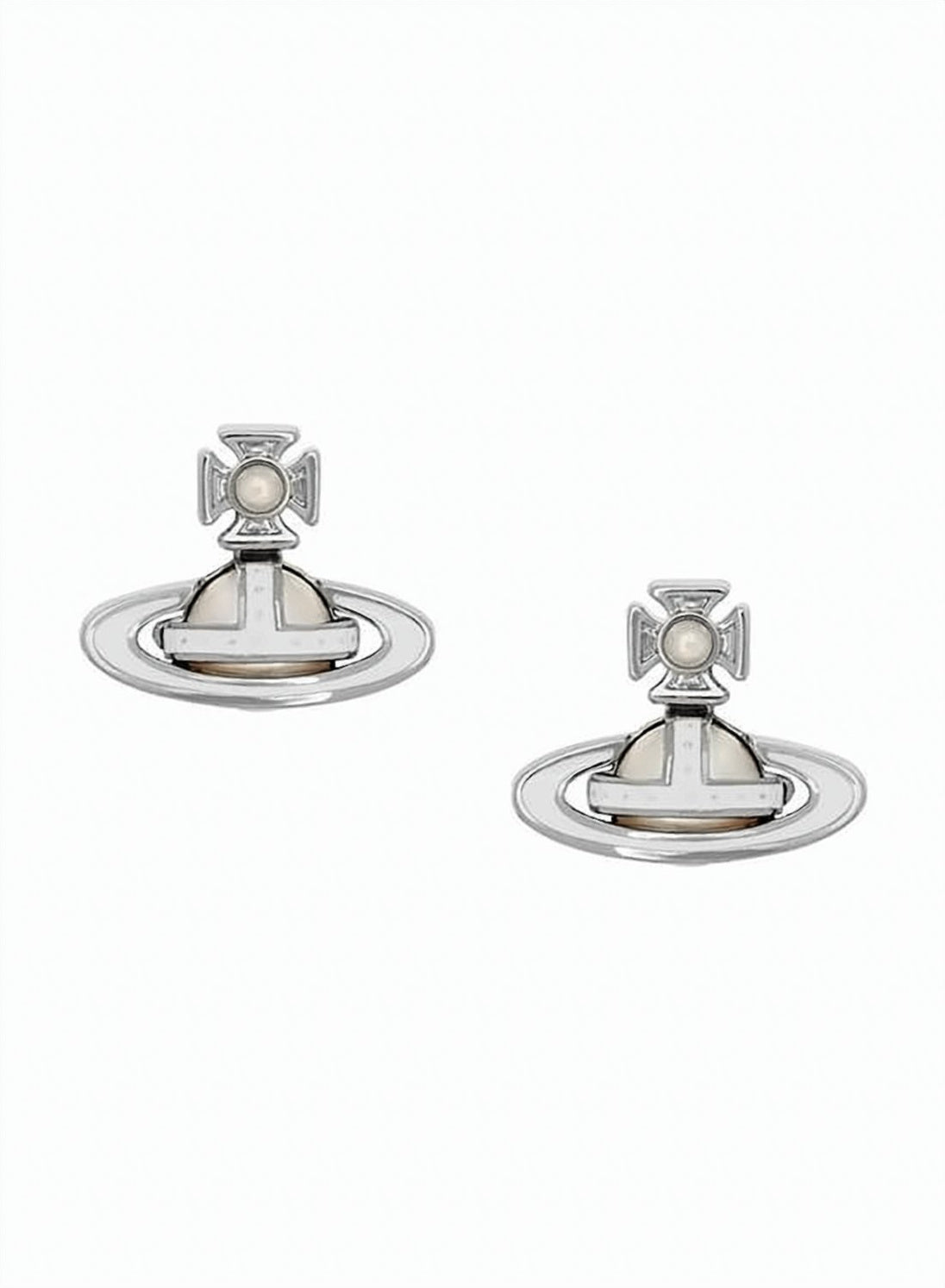 Distinctive Orb Design Silver Earrings