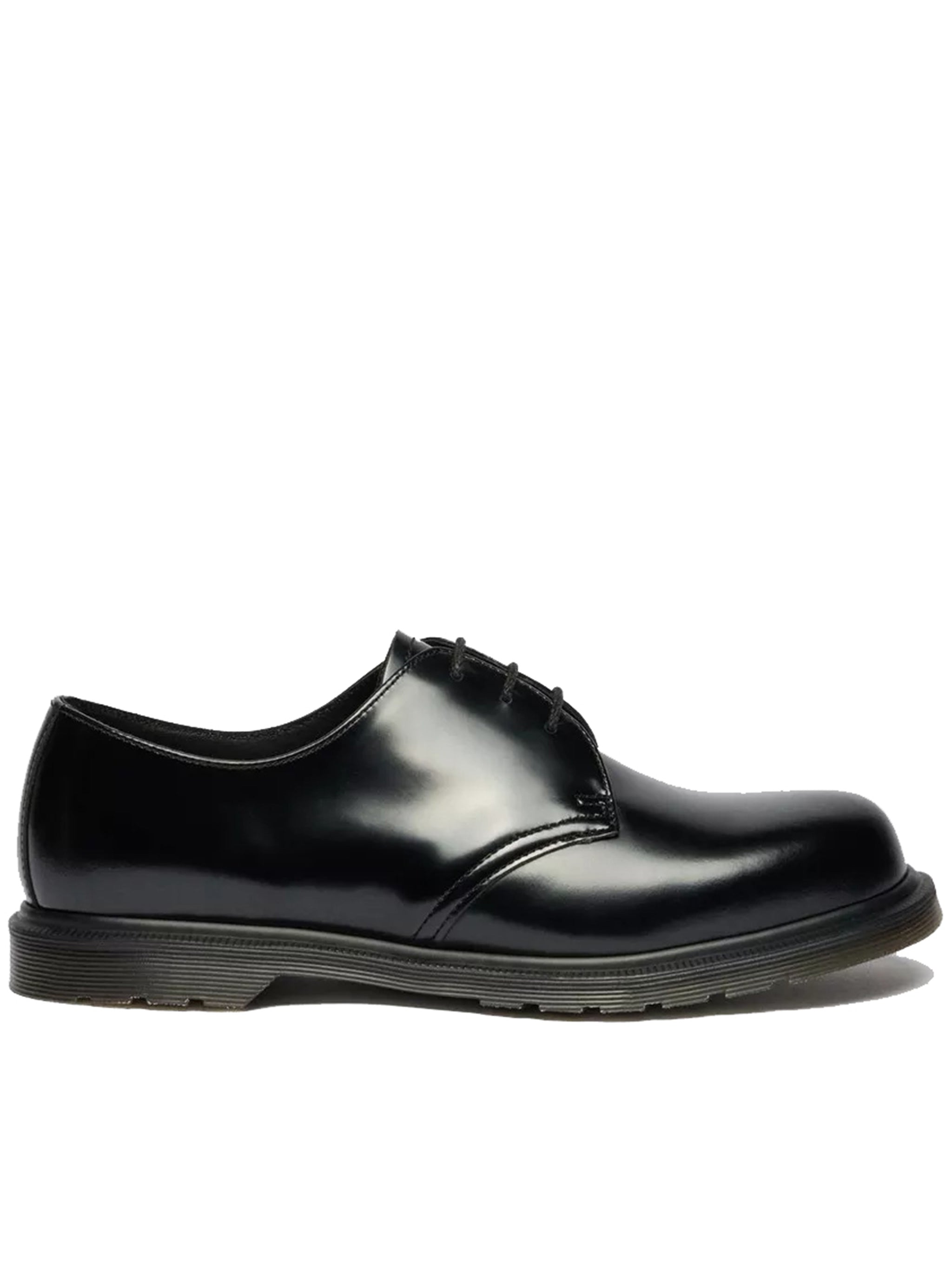 Mayfare Polished Black Leather Derby Shoes