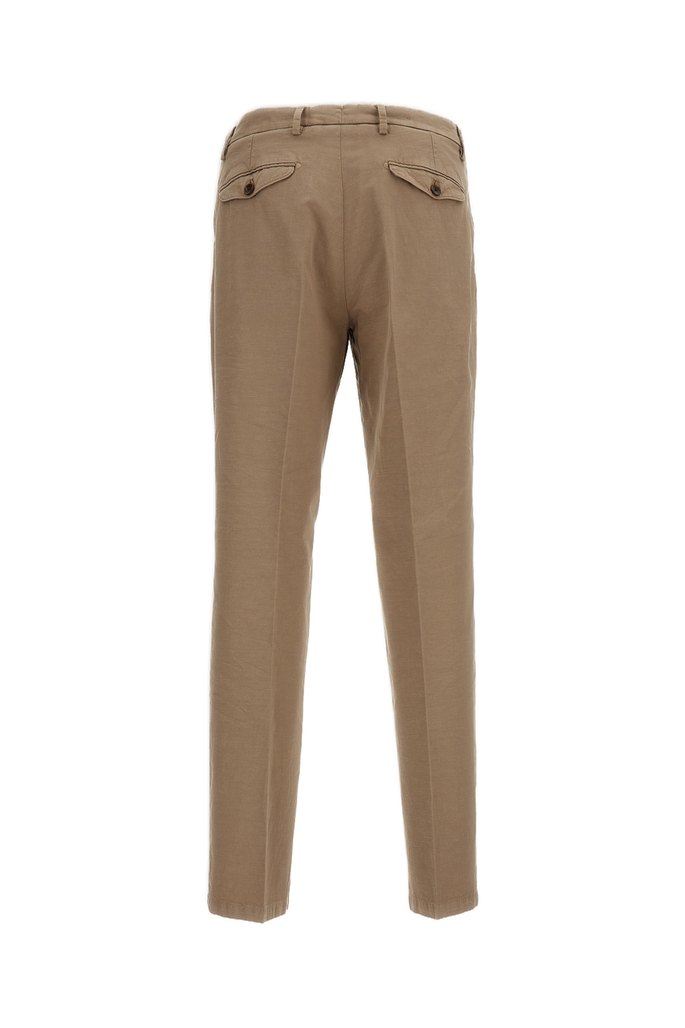 Beige Distressed Slim Trousers