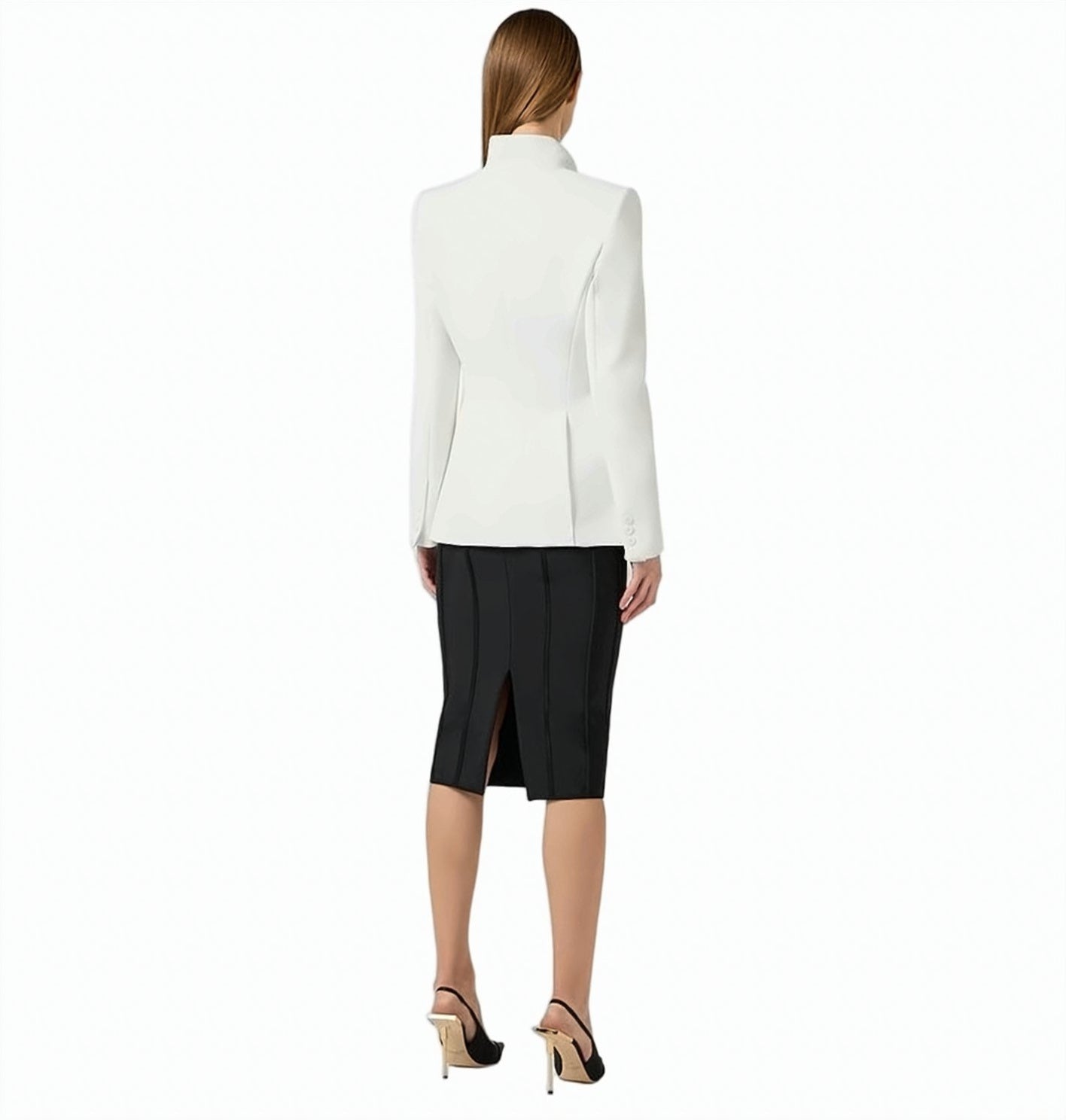 Lightweight Crepe Satin Lapel Blazer