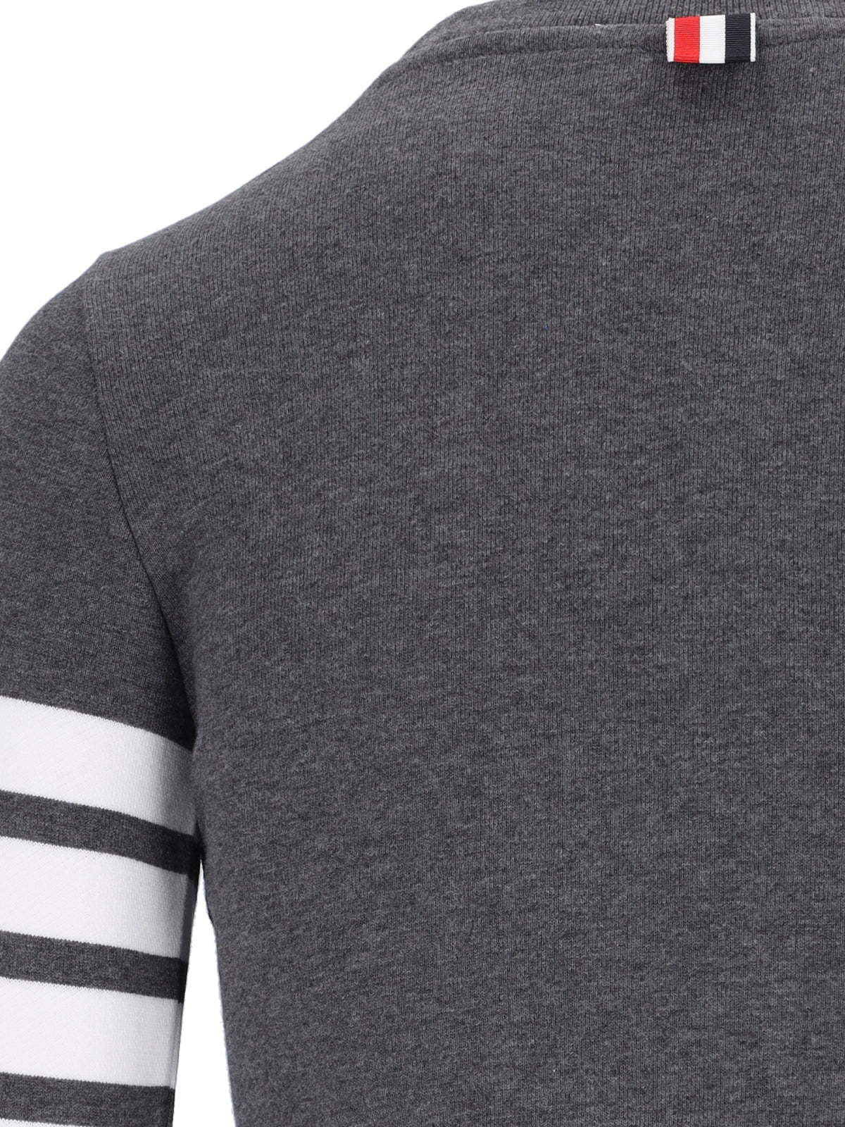 Crewneck Sweatshirt With Iconic Stripes And Tricolor Tab
