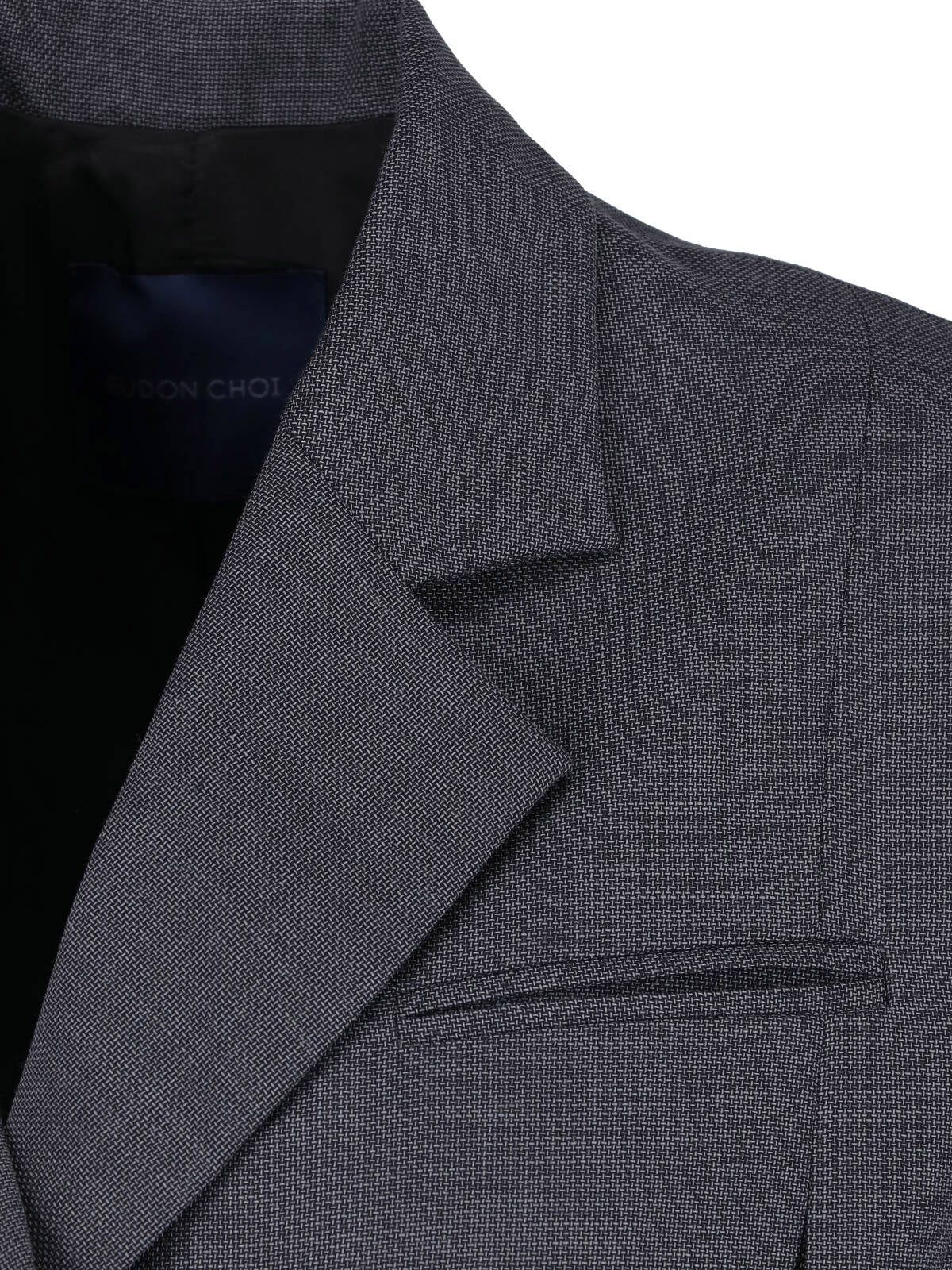 Grey Beatrice Double-Breasted Wool Blazer