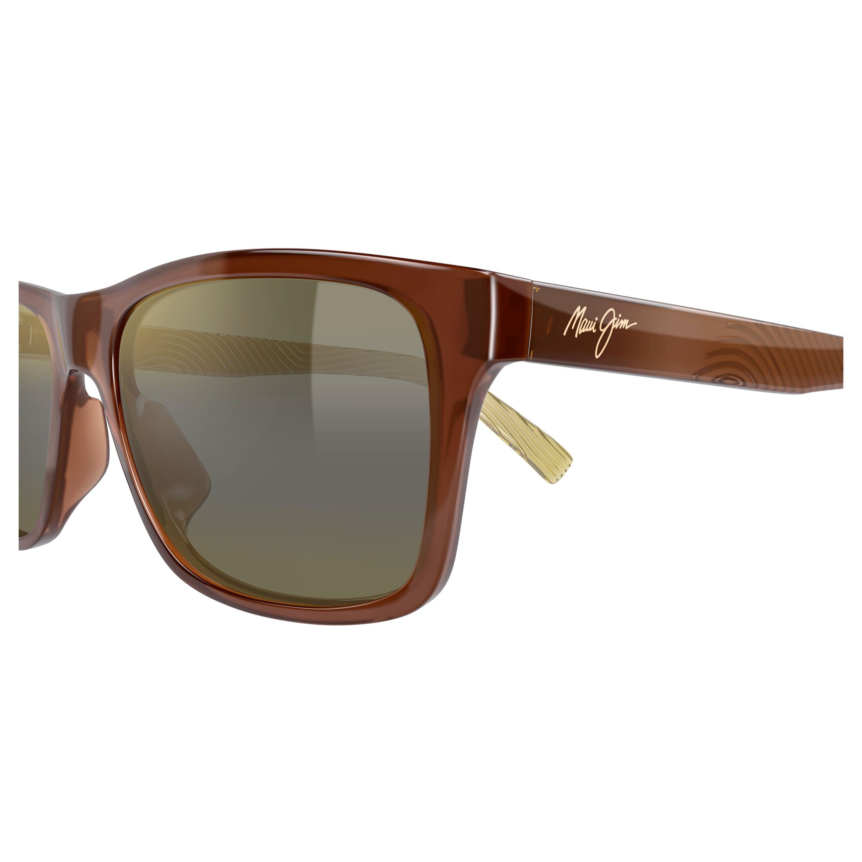 Kowelo Rectangular Frame Sunglasses with Glossy Brown Finish