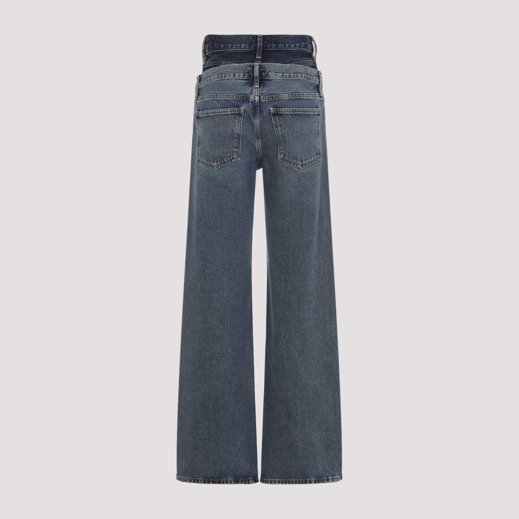 High-Waisted Wide-Leg Jeans With Vintage Wash