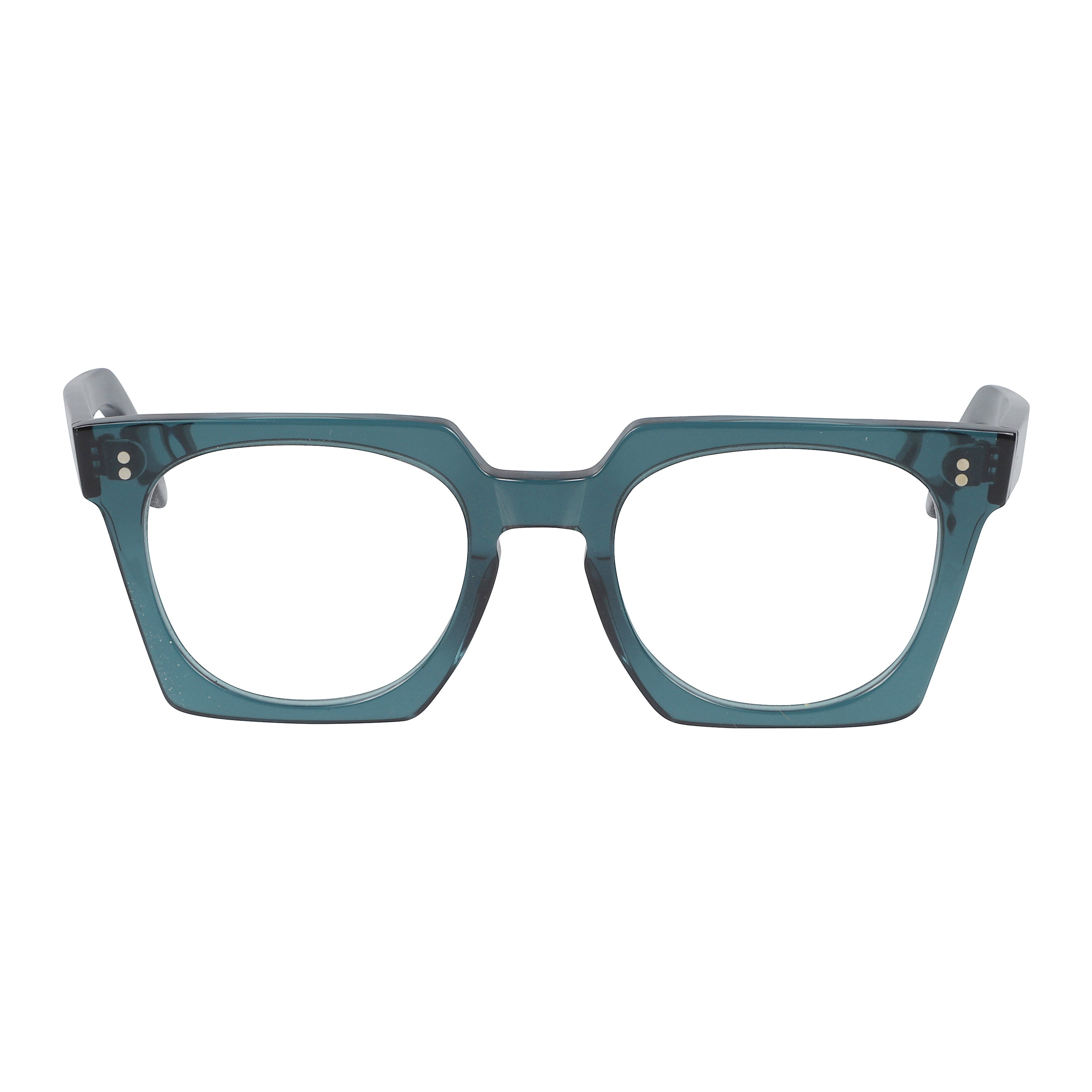 Maya Translucent Teal Square Frame Kador Sunglasses