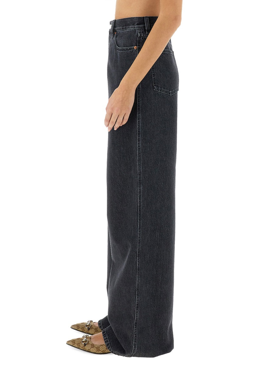 Wide Leg Denim Pants