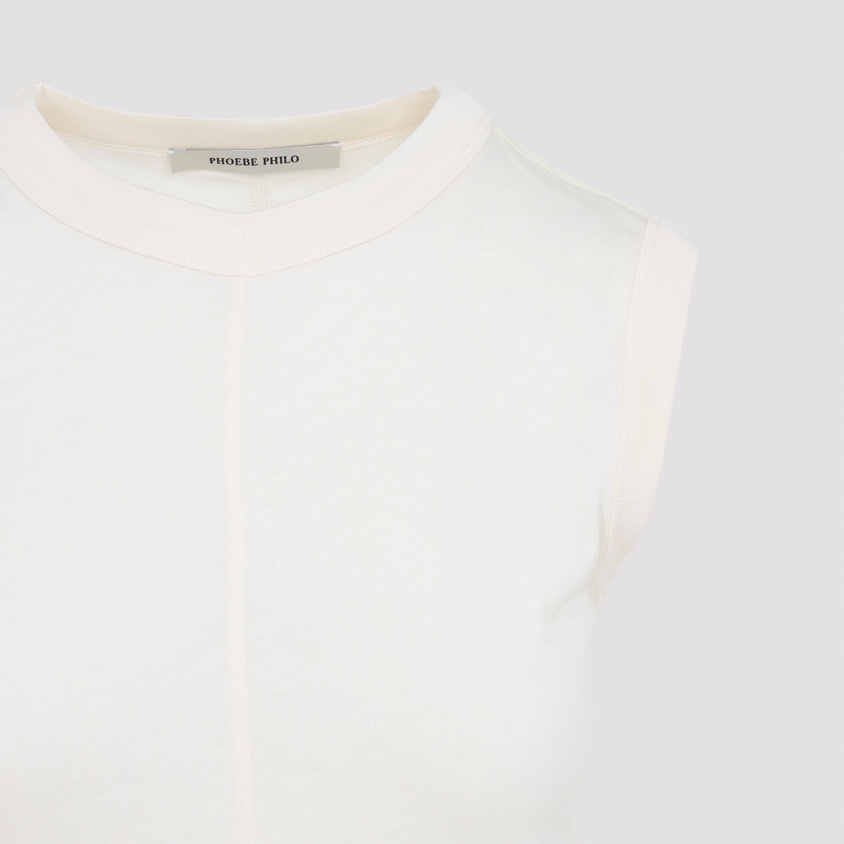 Ultrafine Ivory Lyocell Tank Top