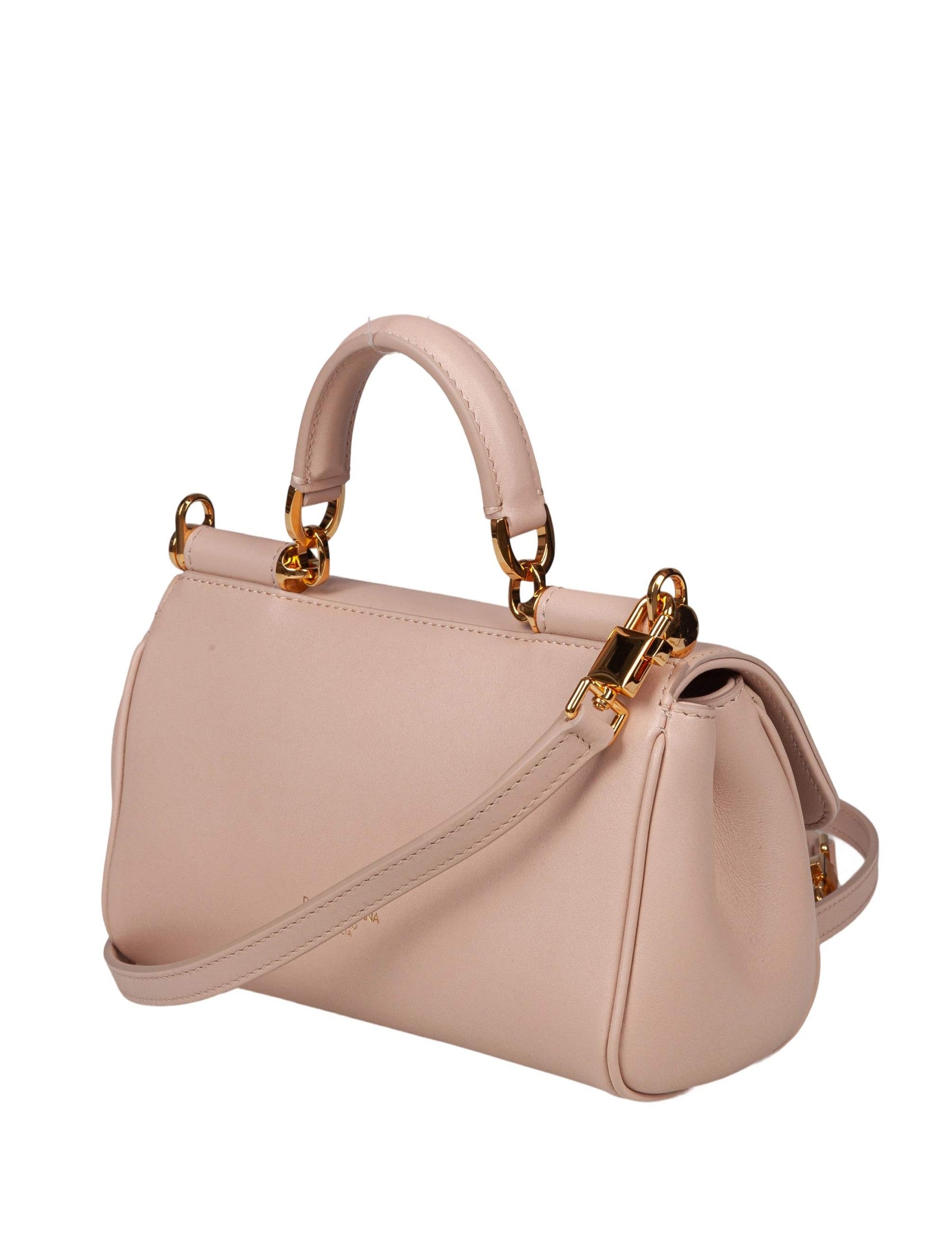 Sicily Handbag In Nude Leather