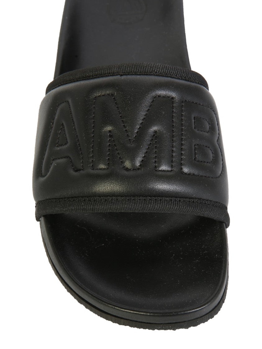 Leather Slide Sandals