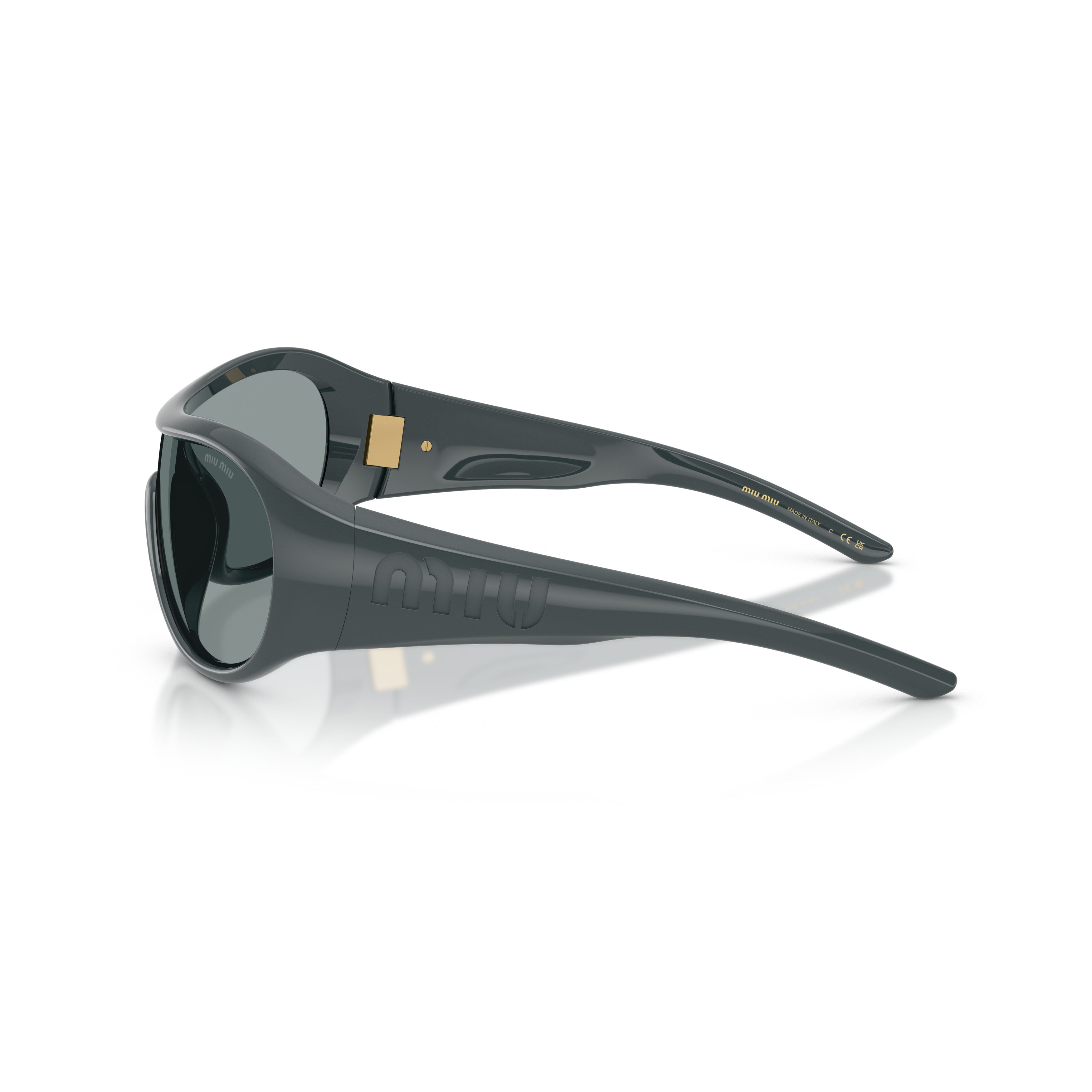 Wraparound Sunglasses with Matte Black Frame