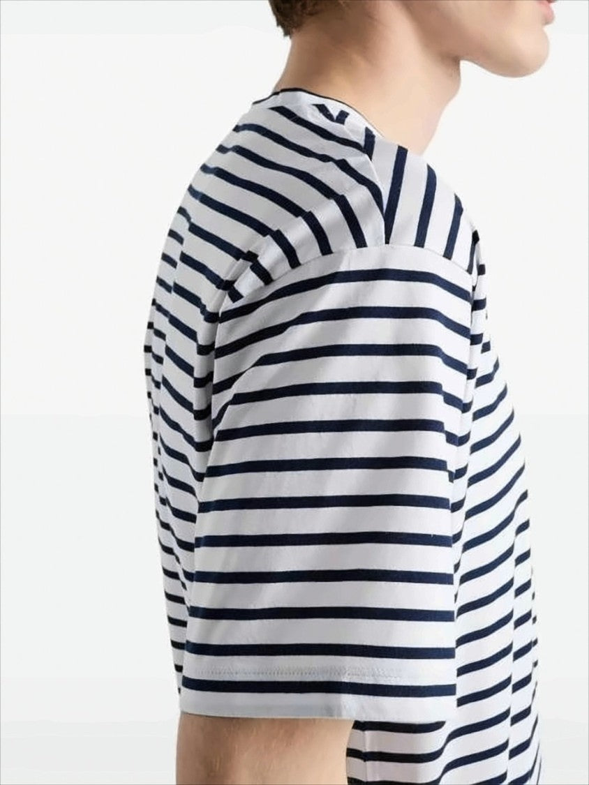 Horizontal Stripe Short-Sleeved Prada T-Shirt