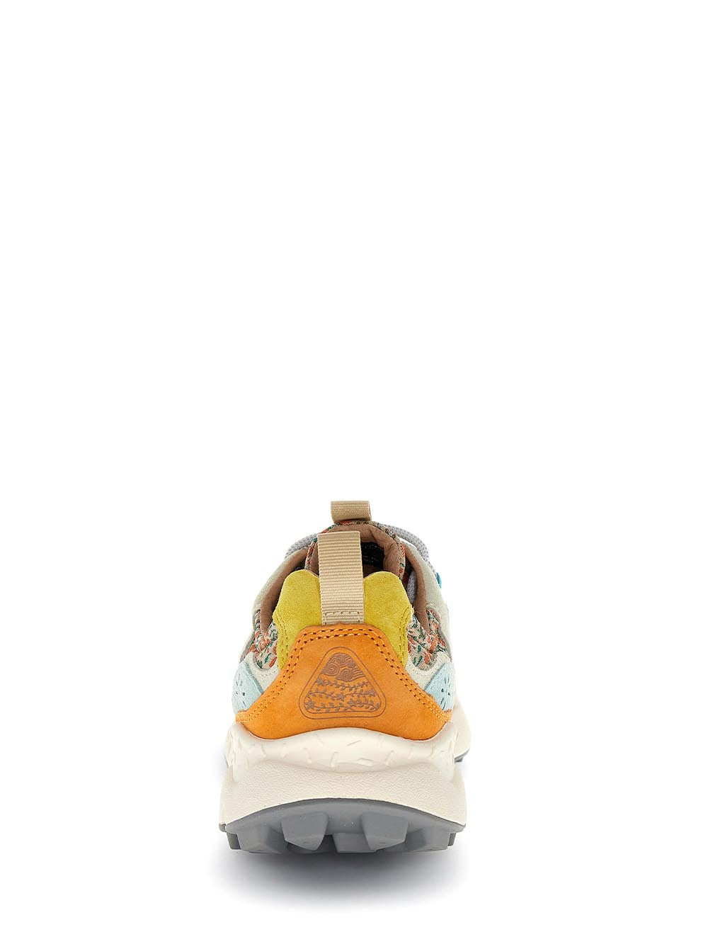 Multi-Textured Sneakers with Floral Panels and Chunky Sole