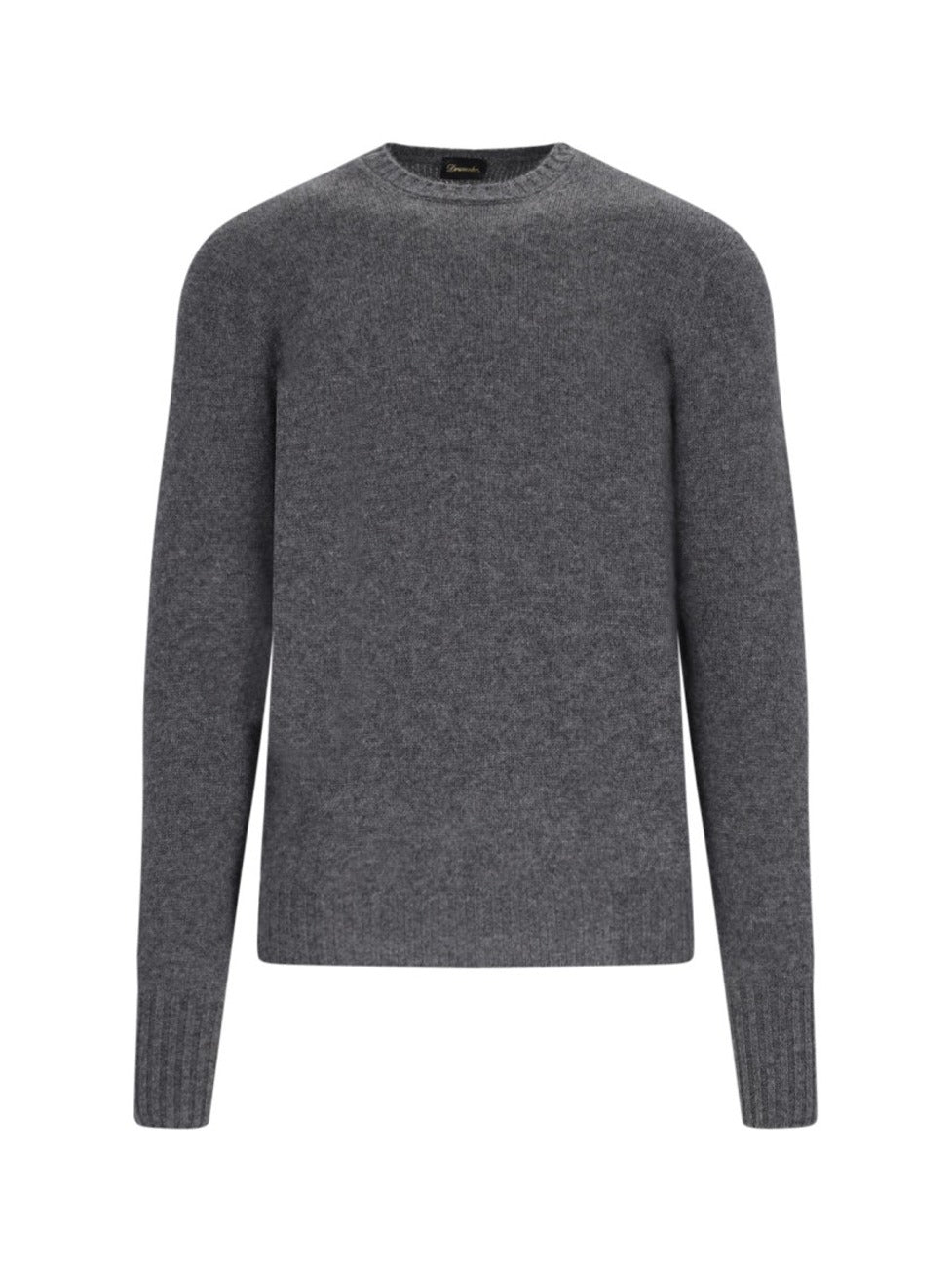 Classic Sweater In Grey Cashmere Crew Neck