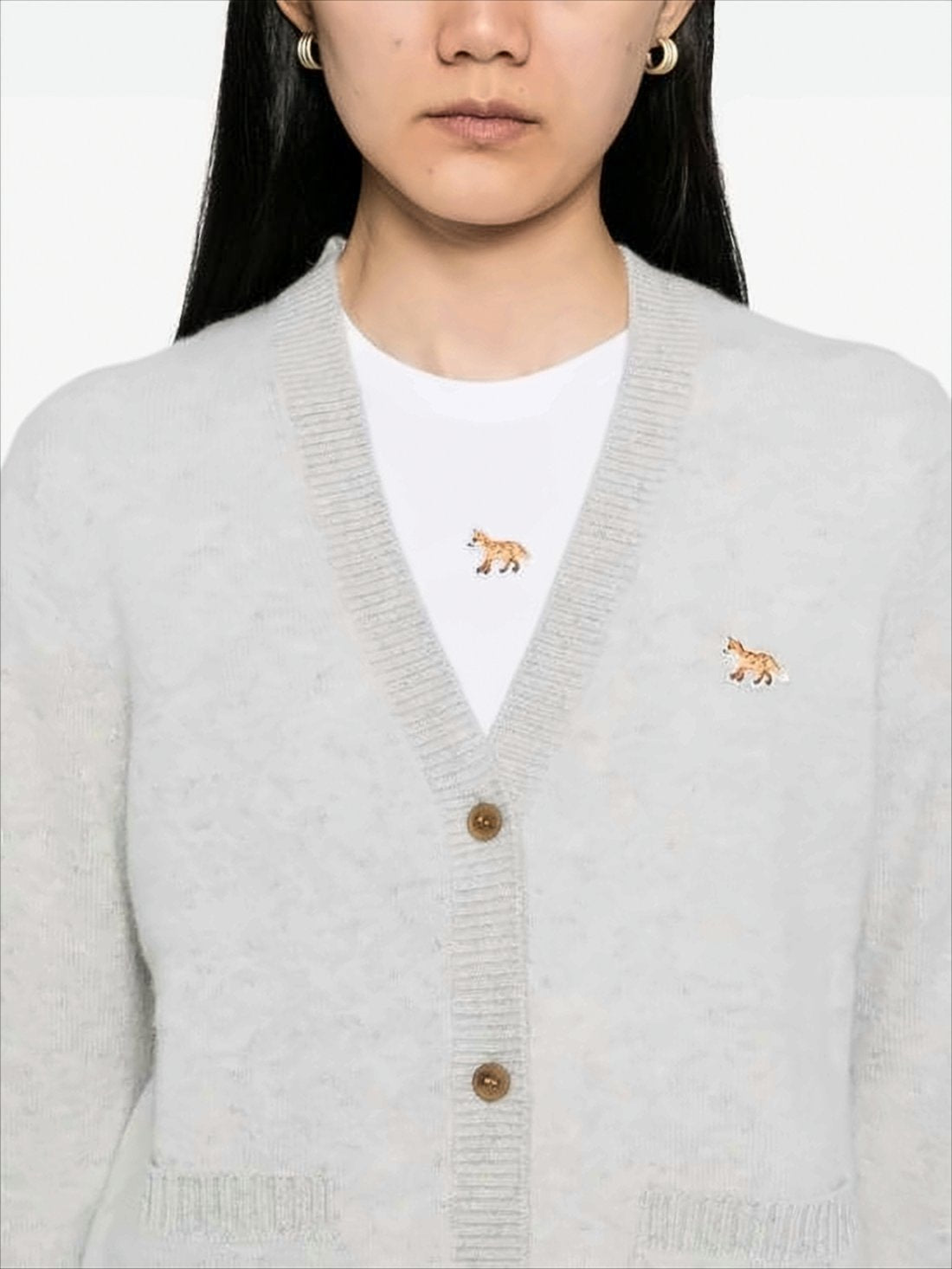 Boxy Fit V-Neck Cardigan