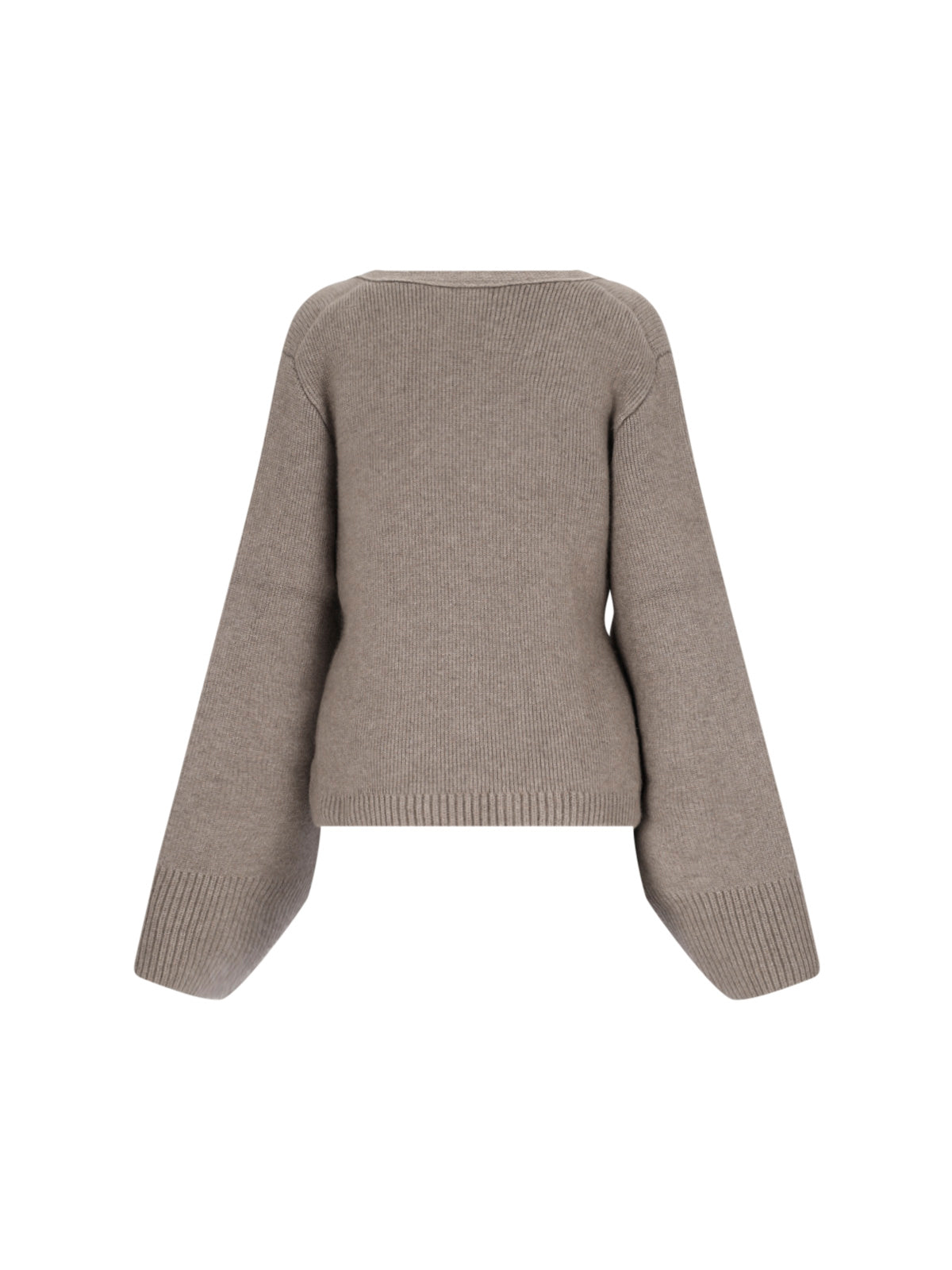 Cashmere Knit Cardigan with Deep V-Neck