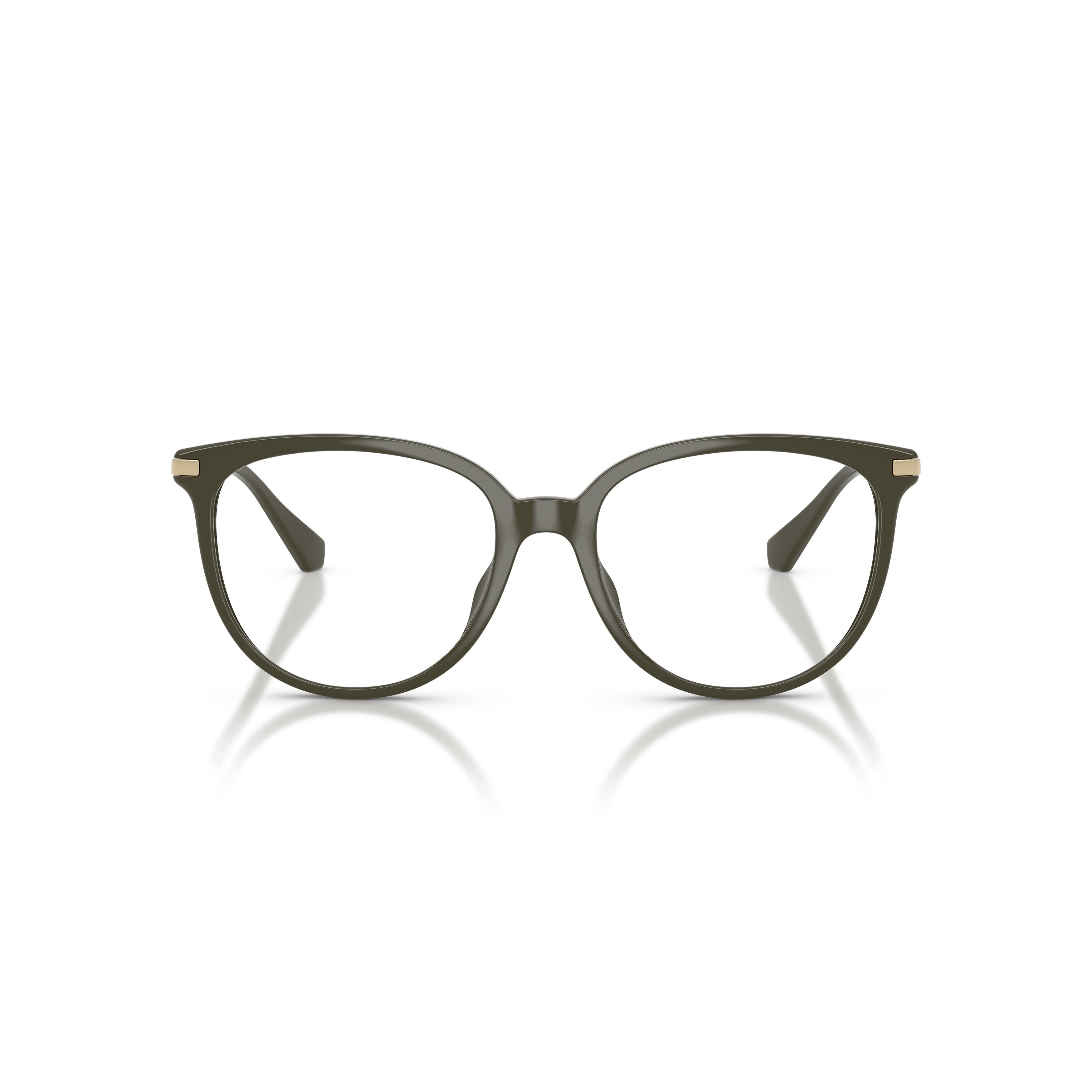0mk4106u Rounded Cat-Eye Eyeglasses in Muted Olive Green