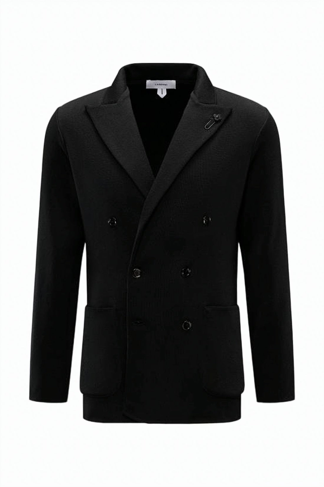 Double-Breasted Tailored Suit Jacket