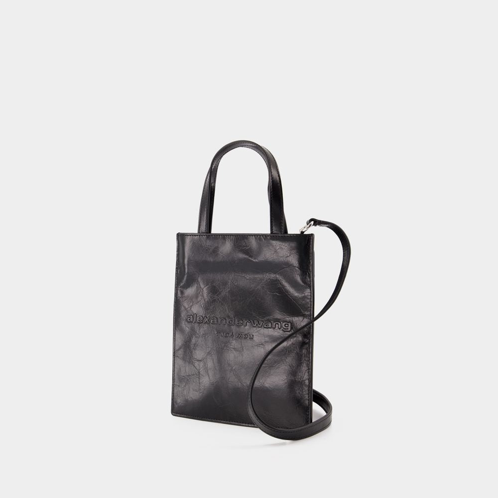 Pinch Small Shopping Bag - Leather - Black