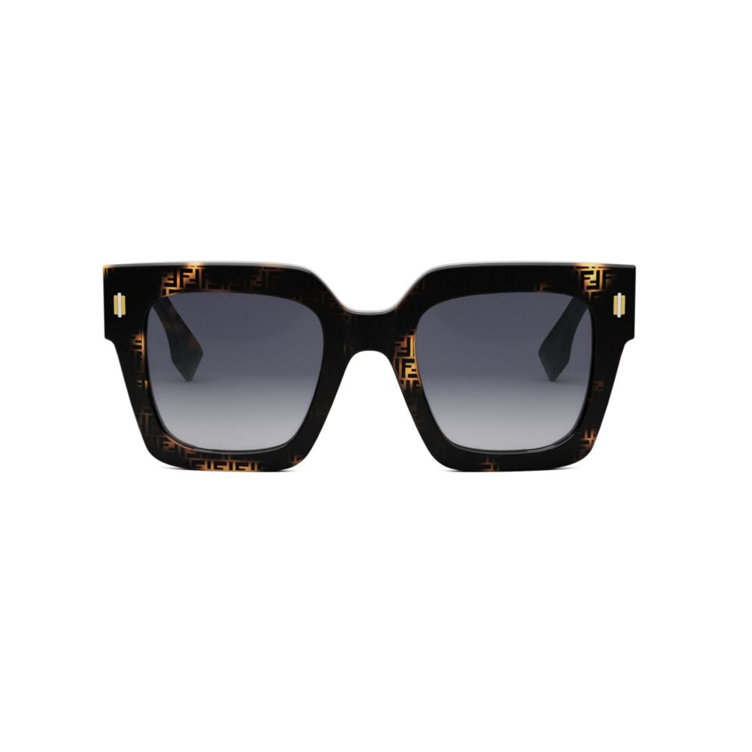 Oversized Tortoiseshell Sunglasses with Monogram Accents