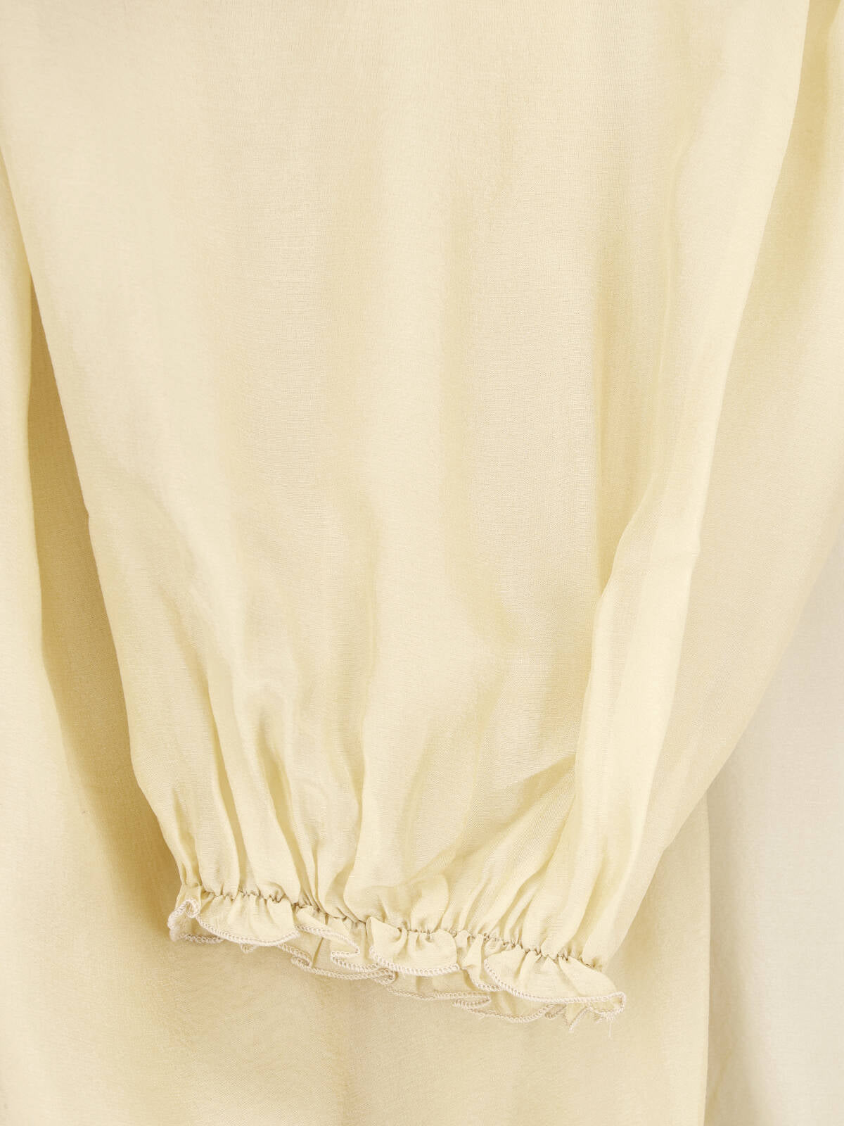 Beige Weza Semi-Transparent Silk Trousers