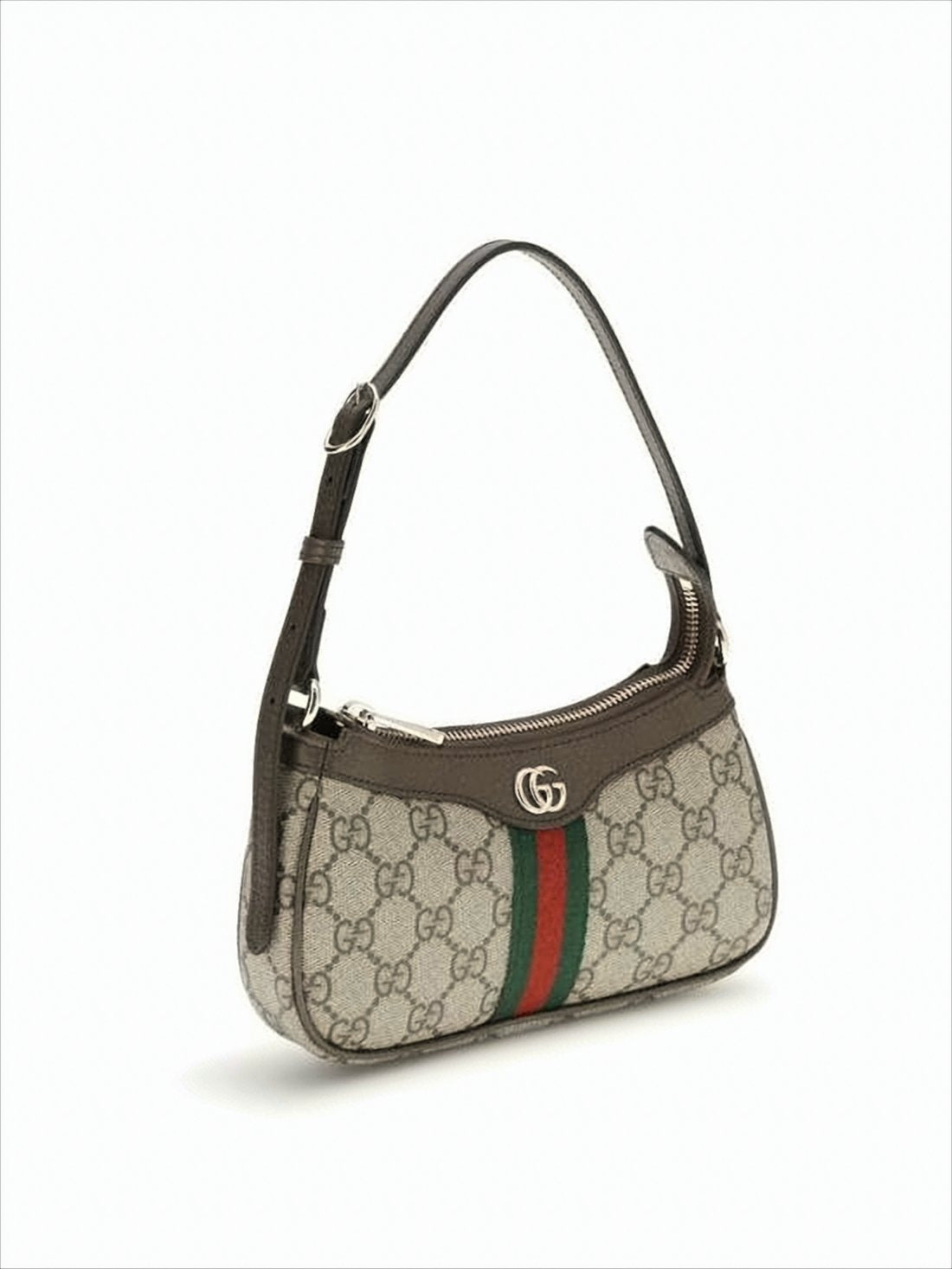 Canvas Monogram Shoulder Bag with Signature Accents