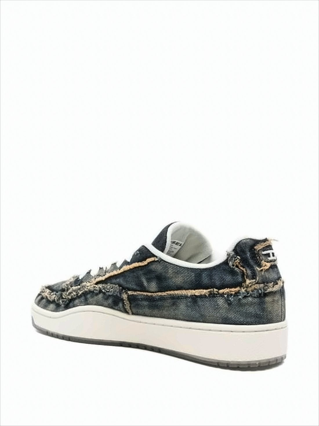 Distressed Denim Low-Top Sneakers