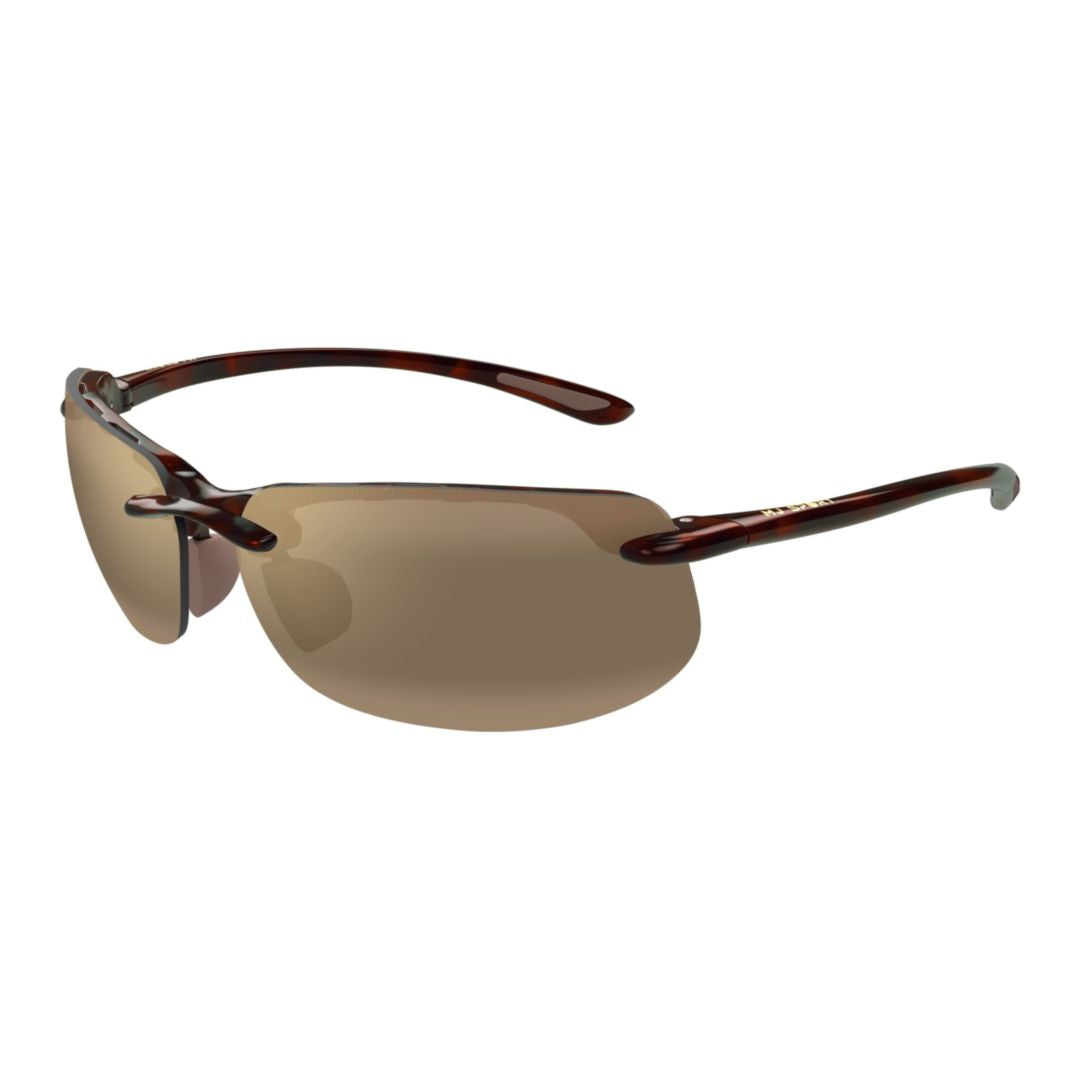 Banyans Rimless Sunglasses with Brown-Tinted Lenses and Tortoiseshell Arms
