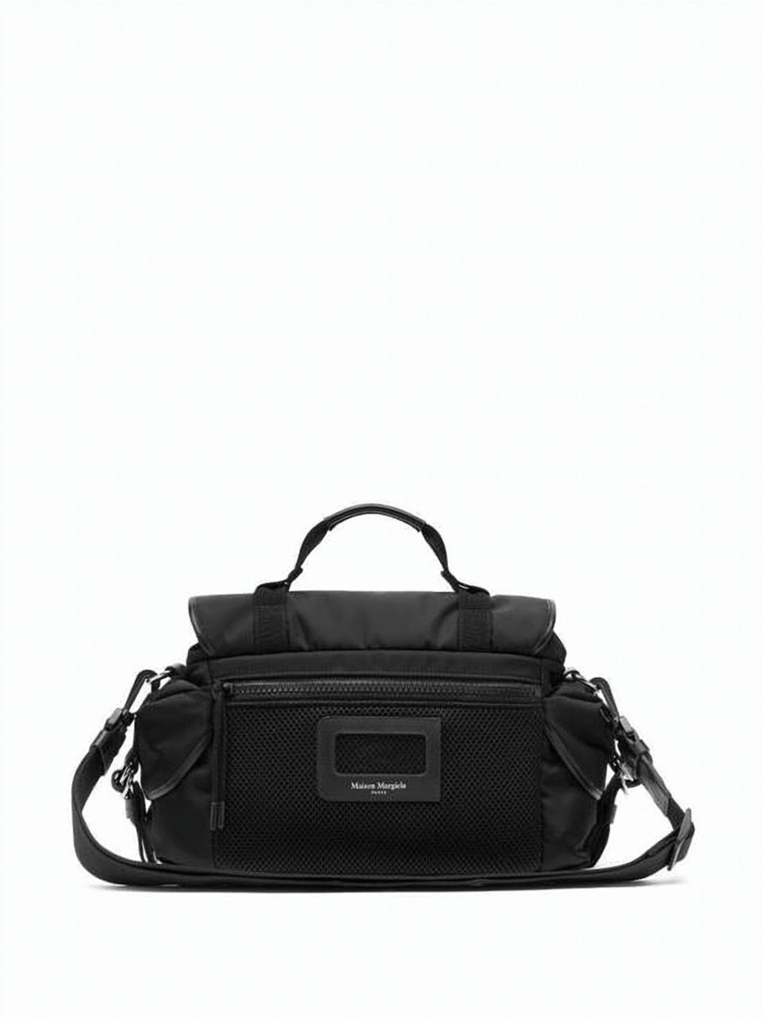 Polyamide Shoulder Bag with Calf Leather Handle
