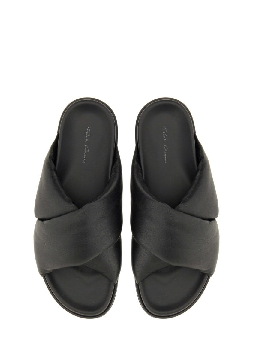 Twisted Design Lamb Leather Slides