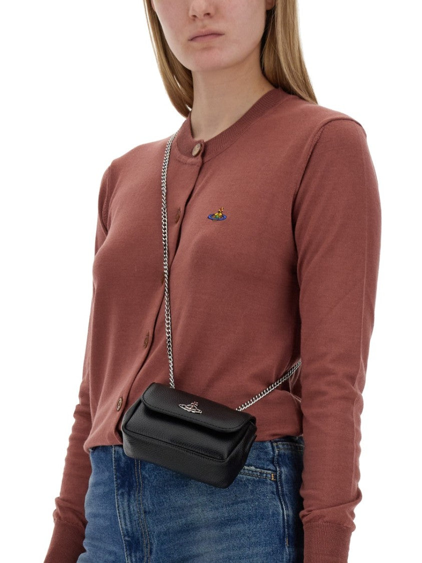 Cardigan With Tailored Button-Down Front And Logo Embroidery