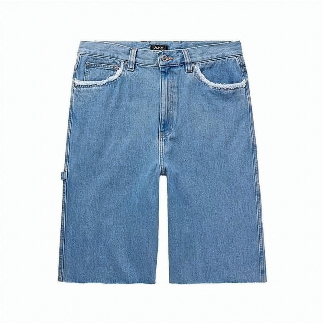 Mid-Length Denim Shorts