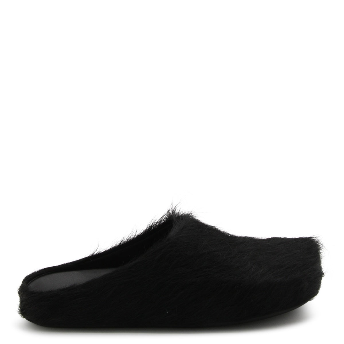 Black Leather Flats