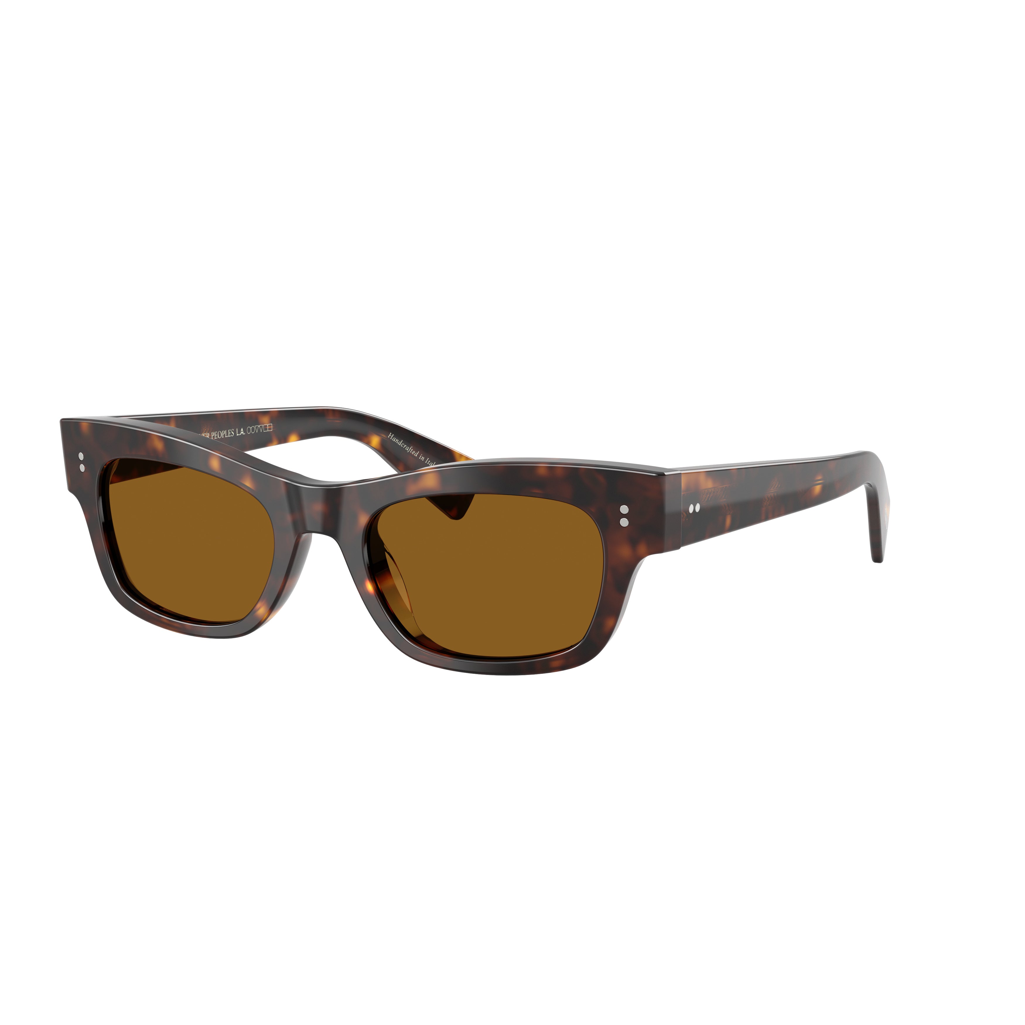 0ov5609su Rectangular Tortoiseshell Sunglasses with Glossy Finish