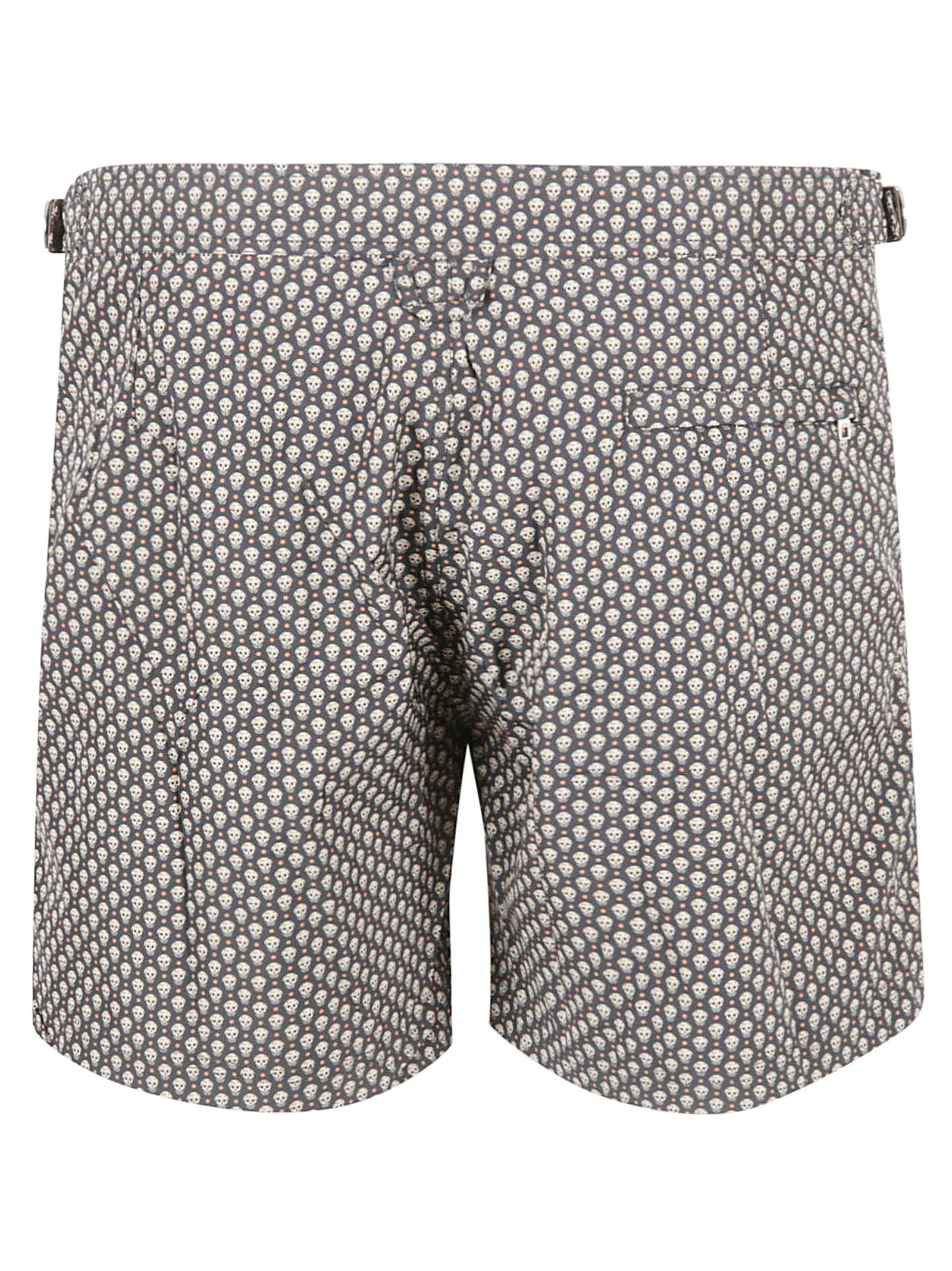 Monochrome Skull Pattern Shorts