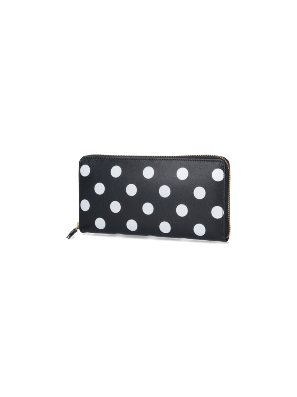 Polka Dot Zip Wallet – Black