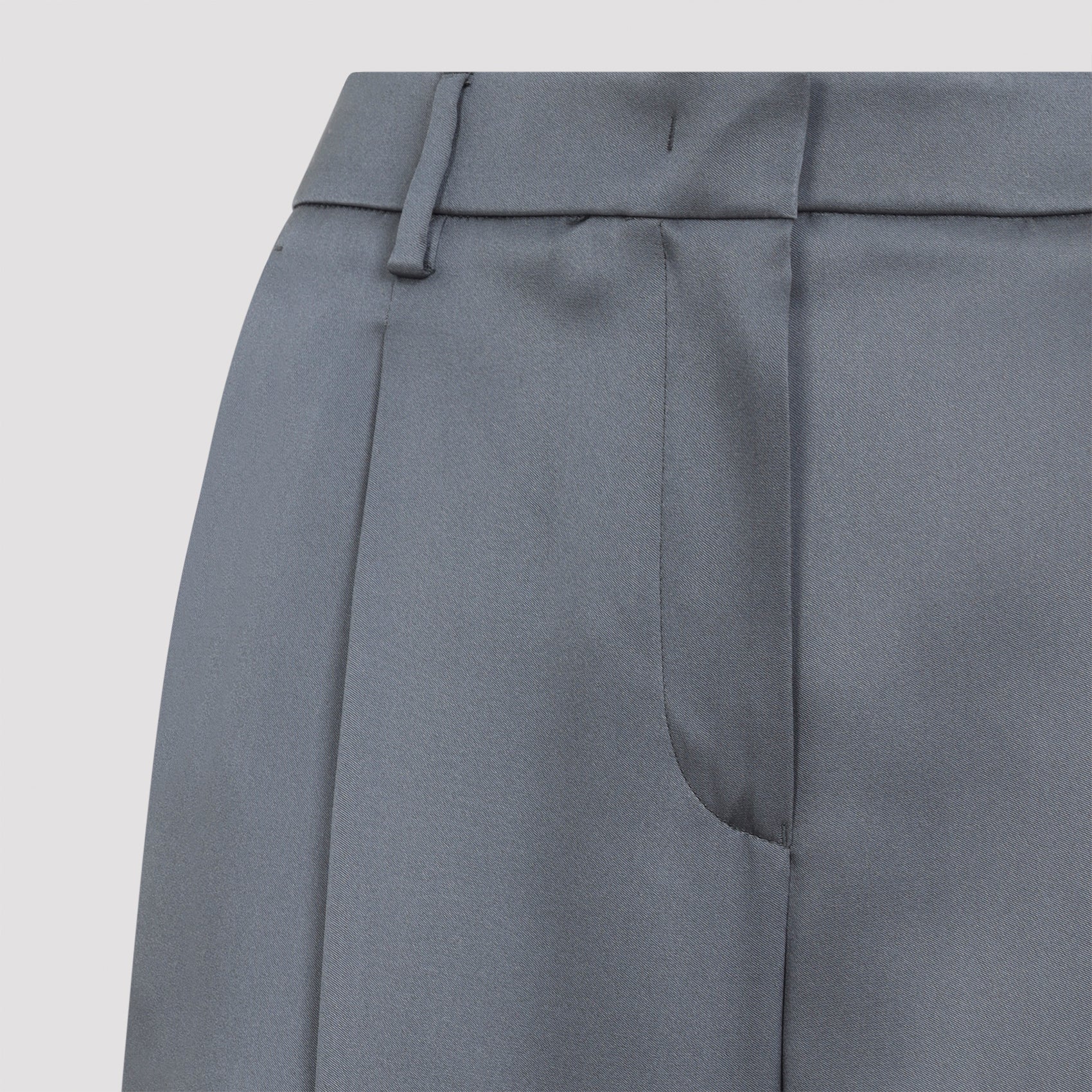 Silk Trousers With High Waist And Subtle Sheen