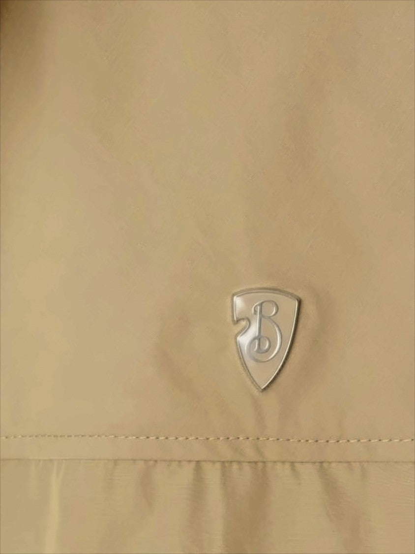 Brown Lightweight Jacket with Zipper Closure