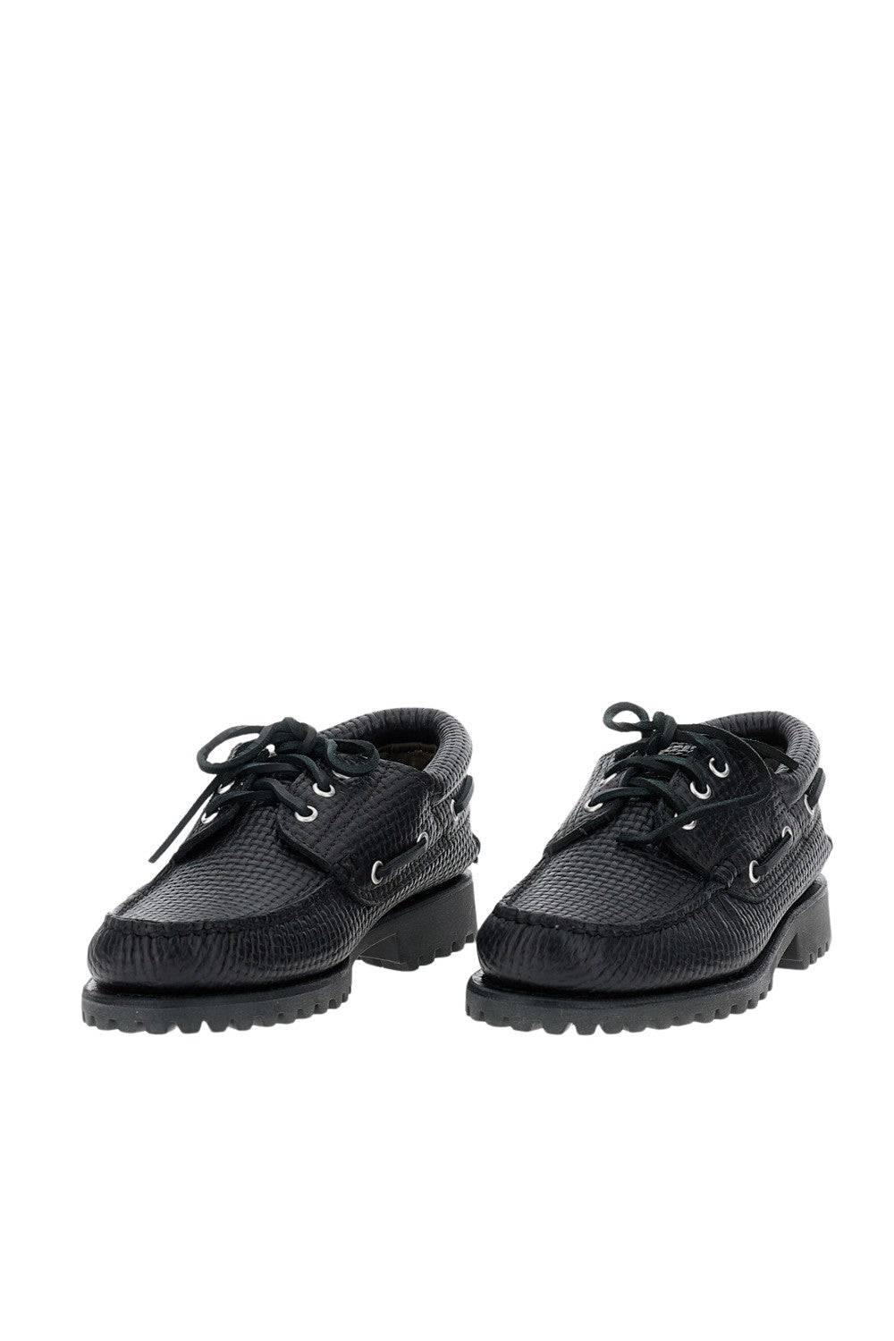 Black F-Grain Boat Shoe
