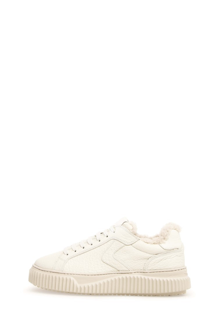 Calfskin Sneakers With Removable Insole And Ultra-Light Rubber Sole