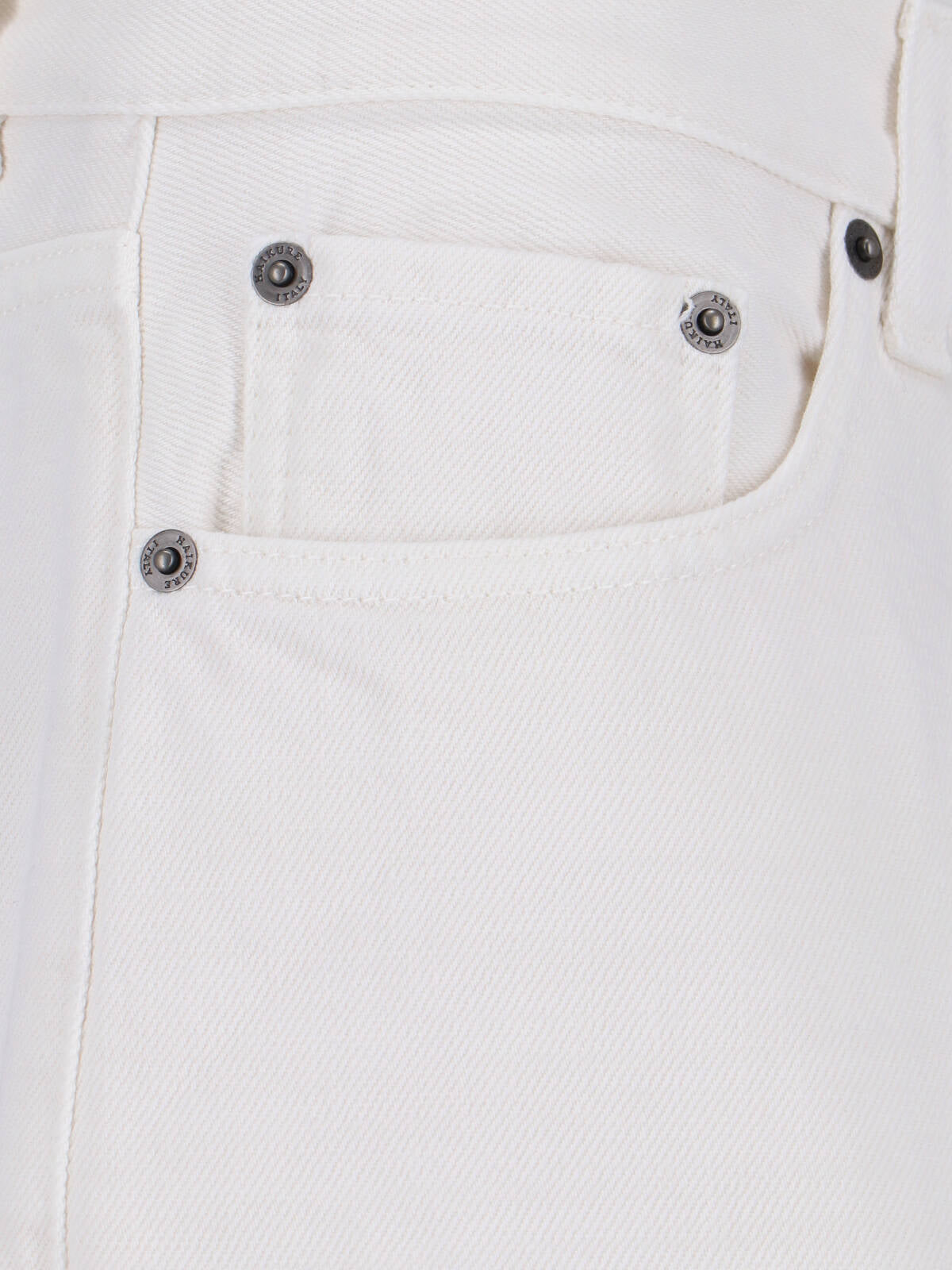 Wide-Leg Denim Pants With Classic Five-Pocket Design